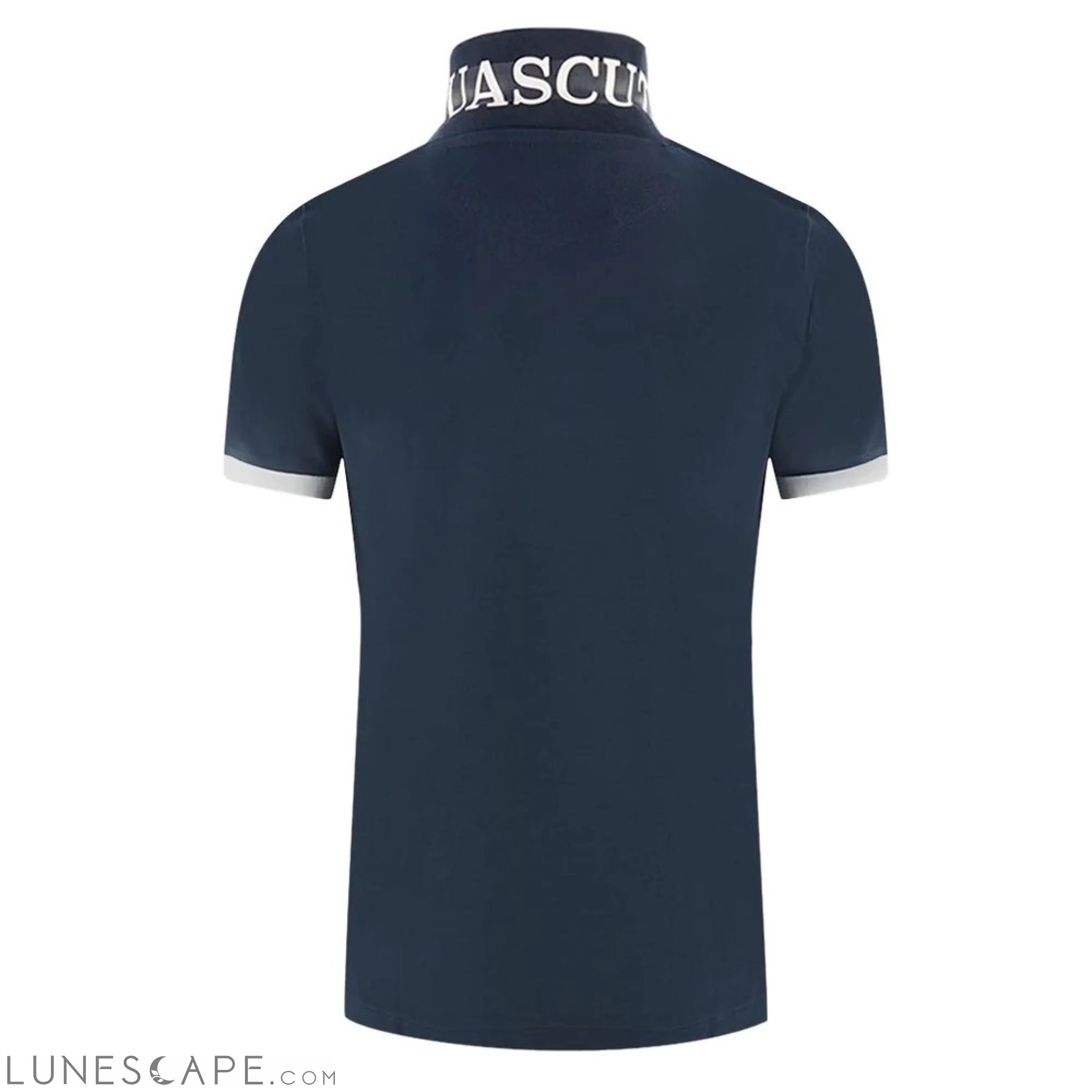 Aquascutum Elegant Cotton Polo with Contrast Logo Emblem LUNESCAPE