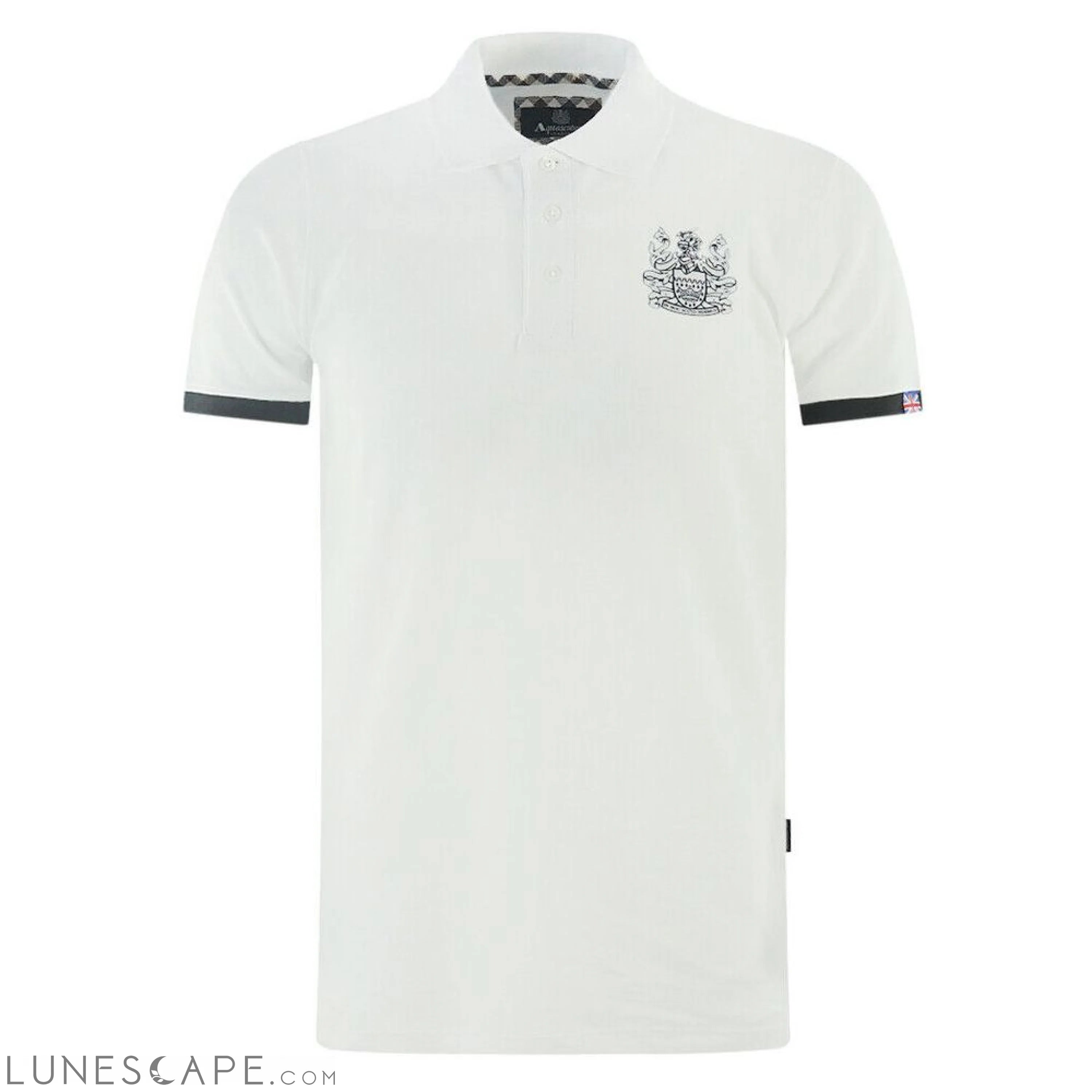 Aquascutum Elegant Cotton Polo with Signature Details LUNESCAPE