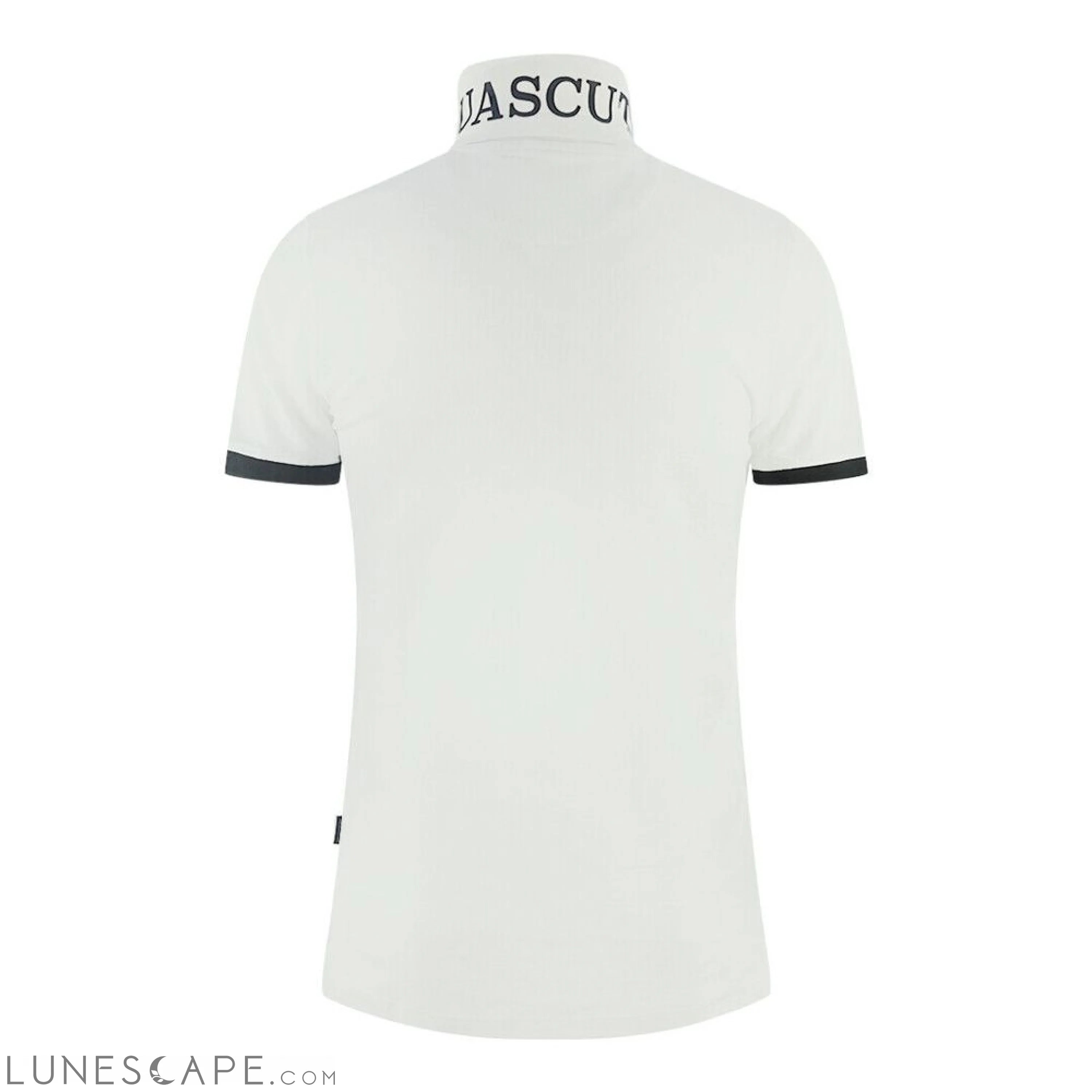 Aquascutum Elegant Cotton Polo with Signature Details LUNESCAPE