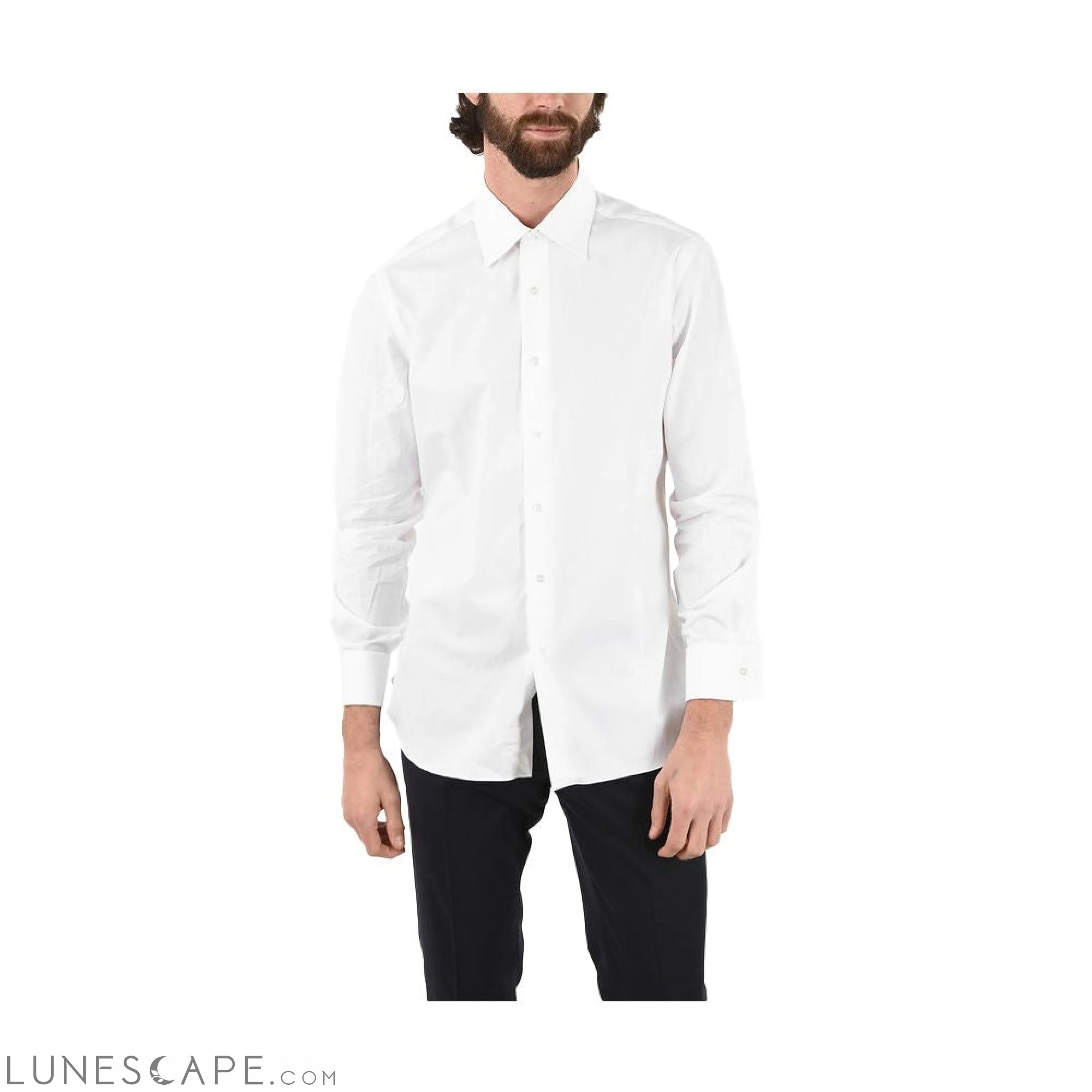 Aquascutum Elegant White Cotton Blend Shirt LUNESCAPE