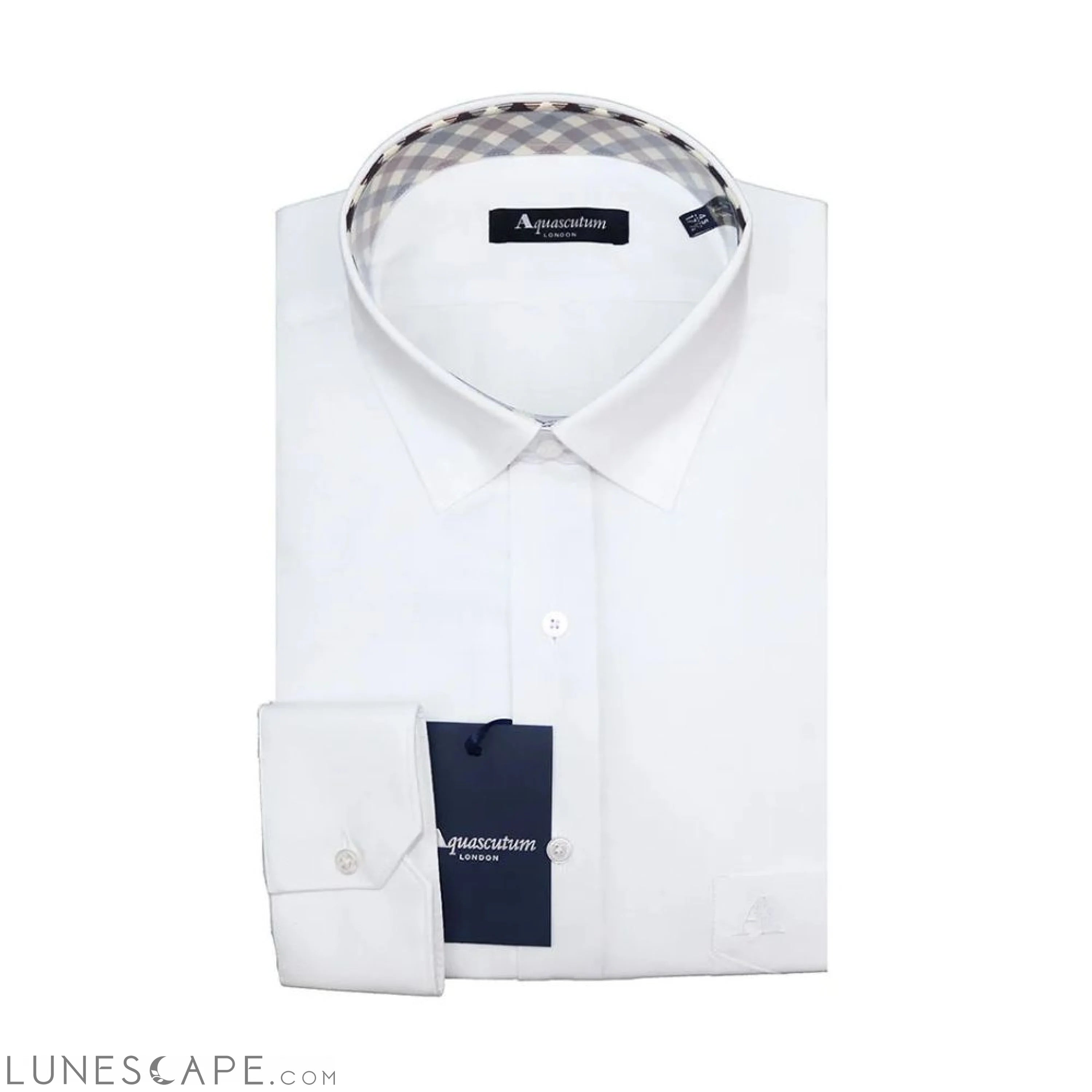 Aquascutum Elegant White Cotton Blend Shirt LUNESCAPE