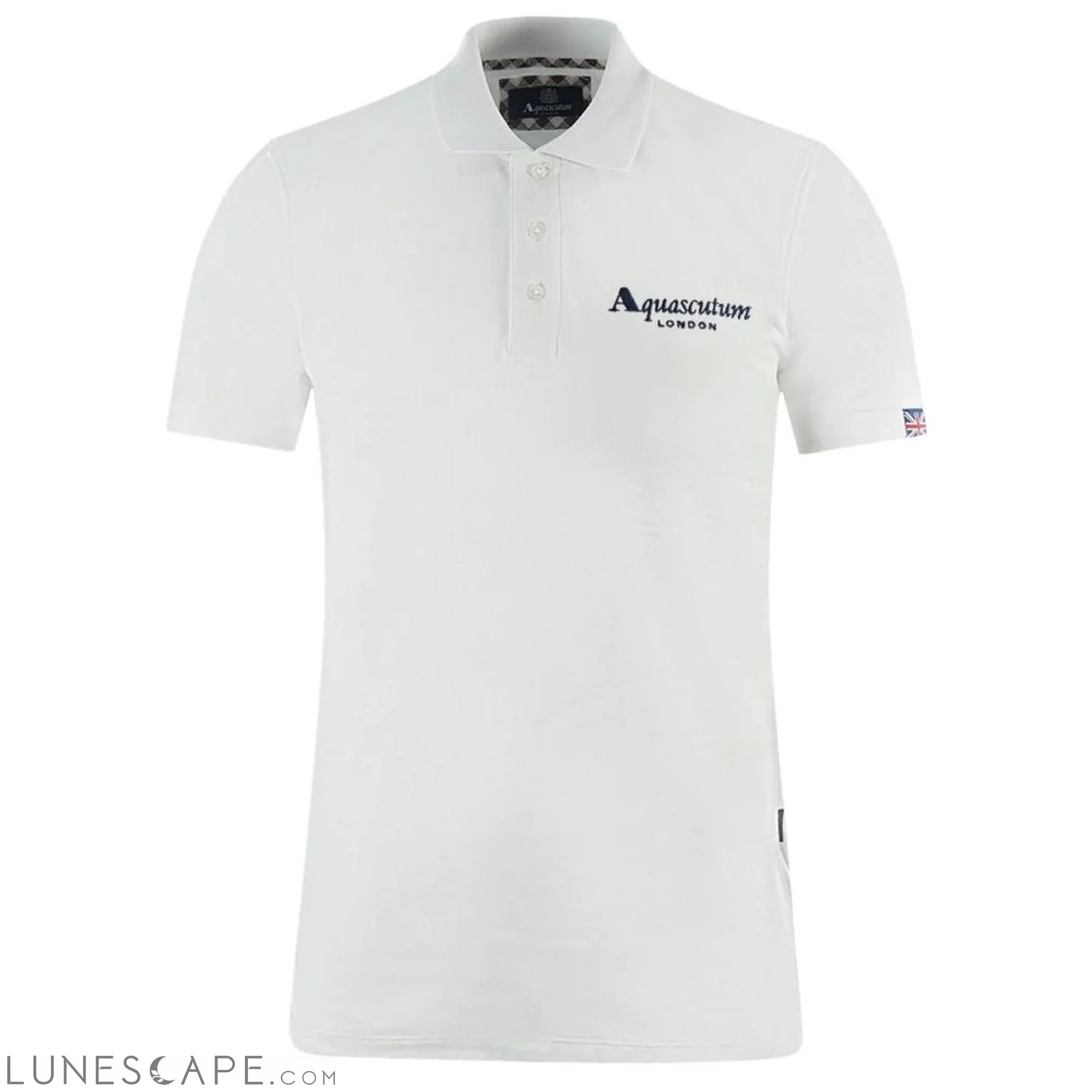 Aquascutum Elegant White Cotton Polo Shirt LUNESCAPE