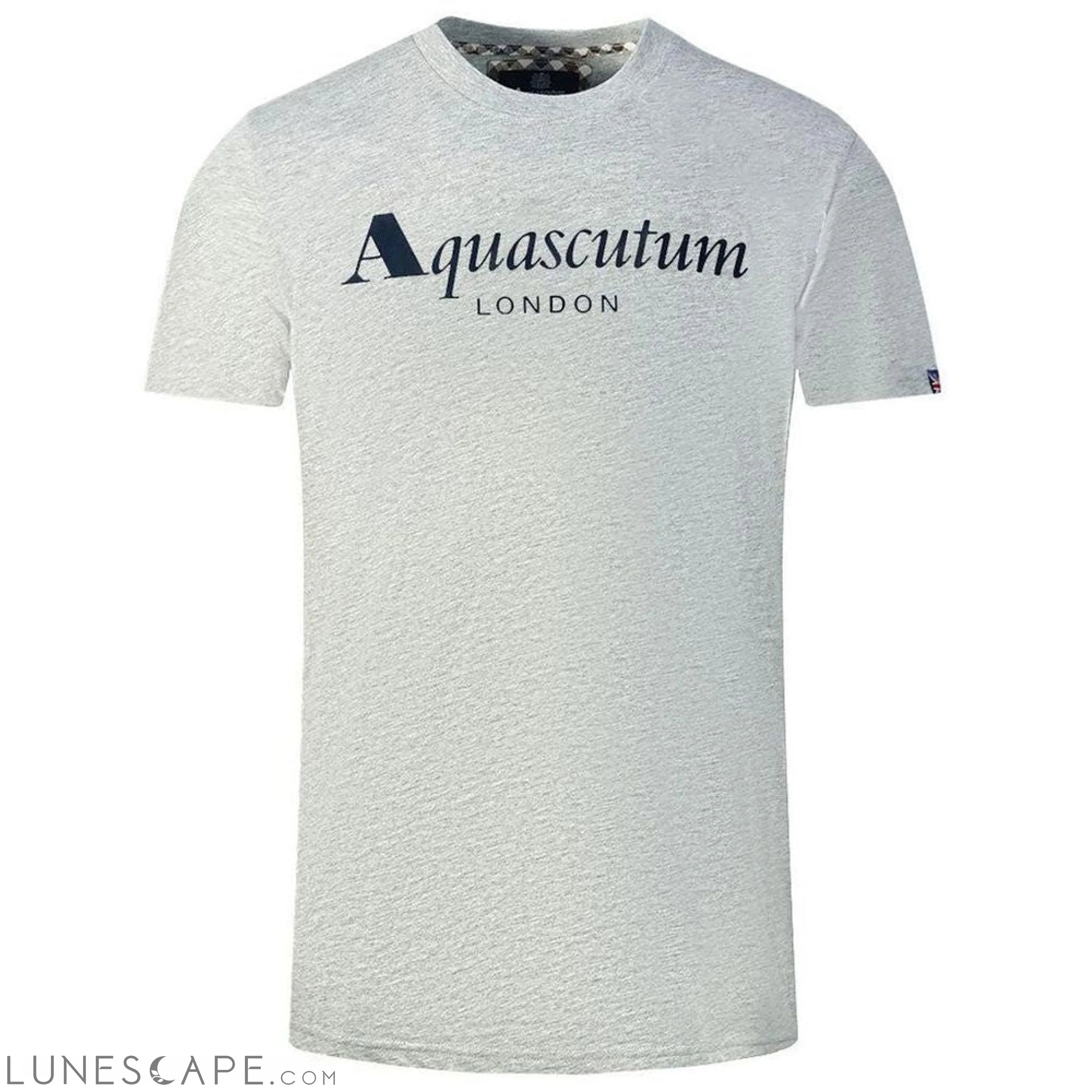 Aquascutum Gray Cotton Men T-Shirt LUNESCAPE