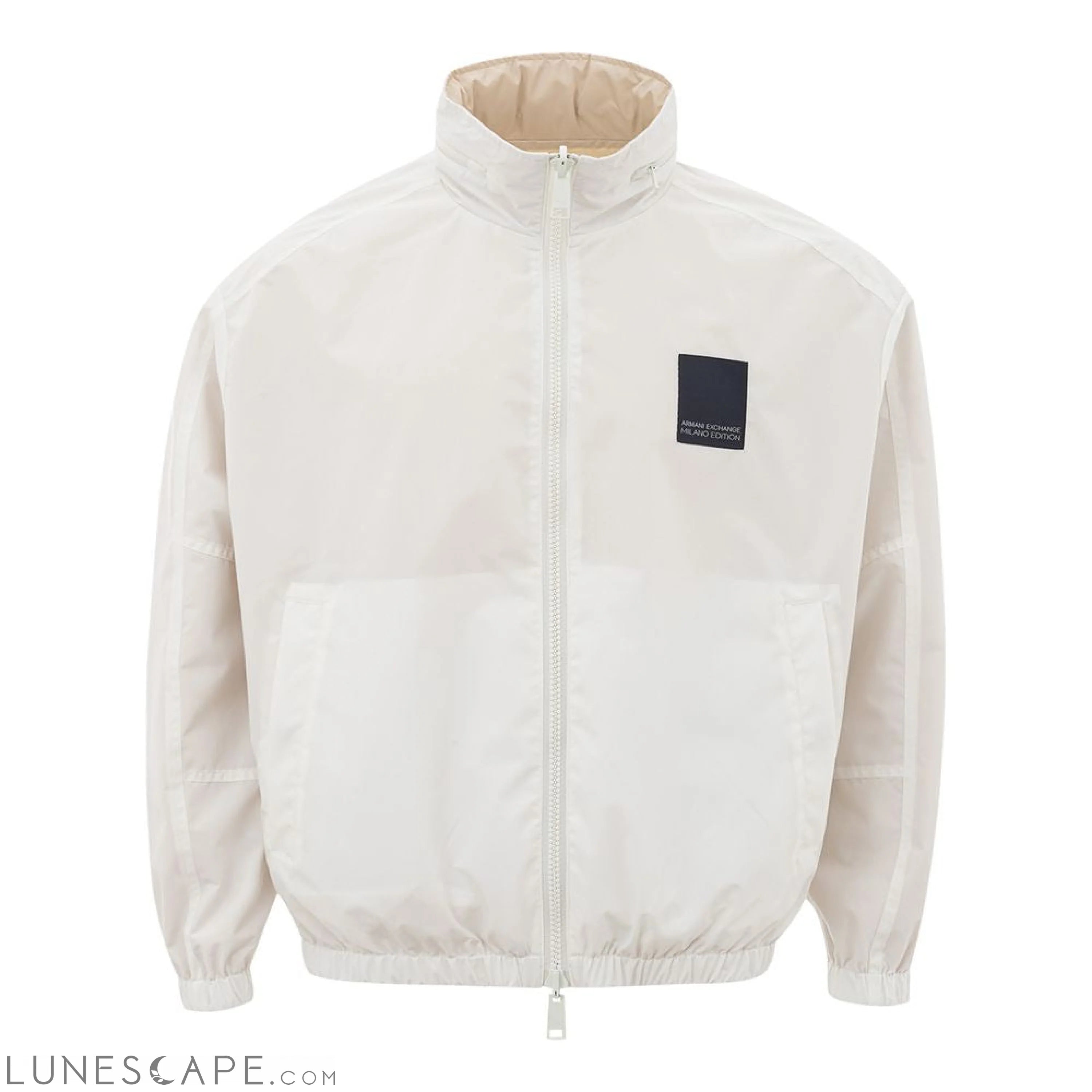 Armani Exchange Beige Polyamide Jacket for the Modern Man LUNESCAPE