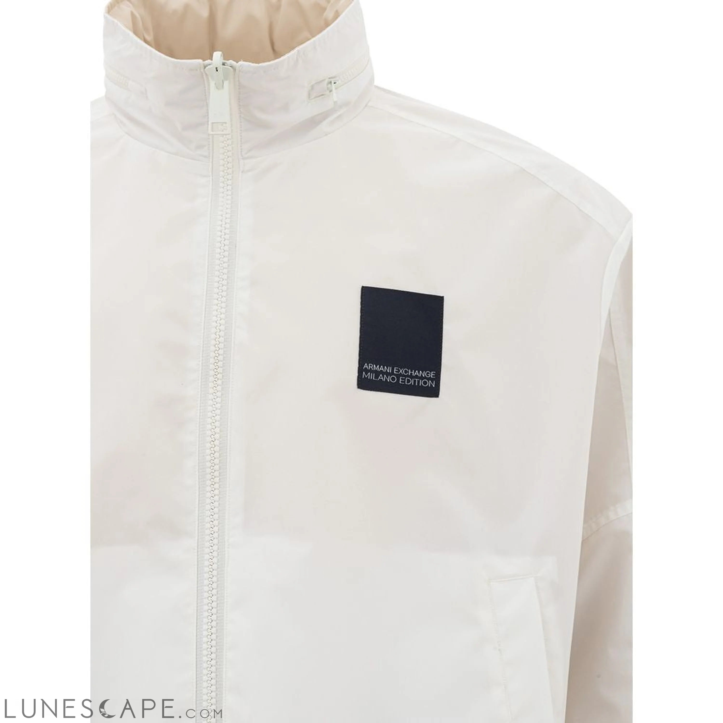 Armani Exchange Beige Polyamide Jacket for the Modern Man LUNESCAPE