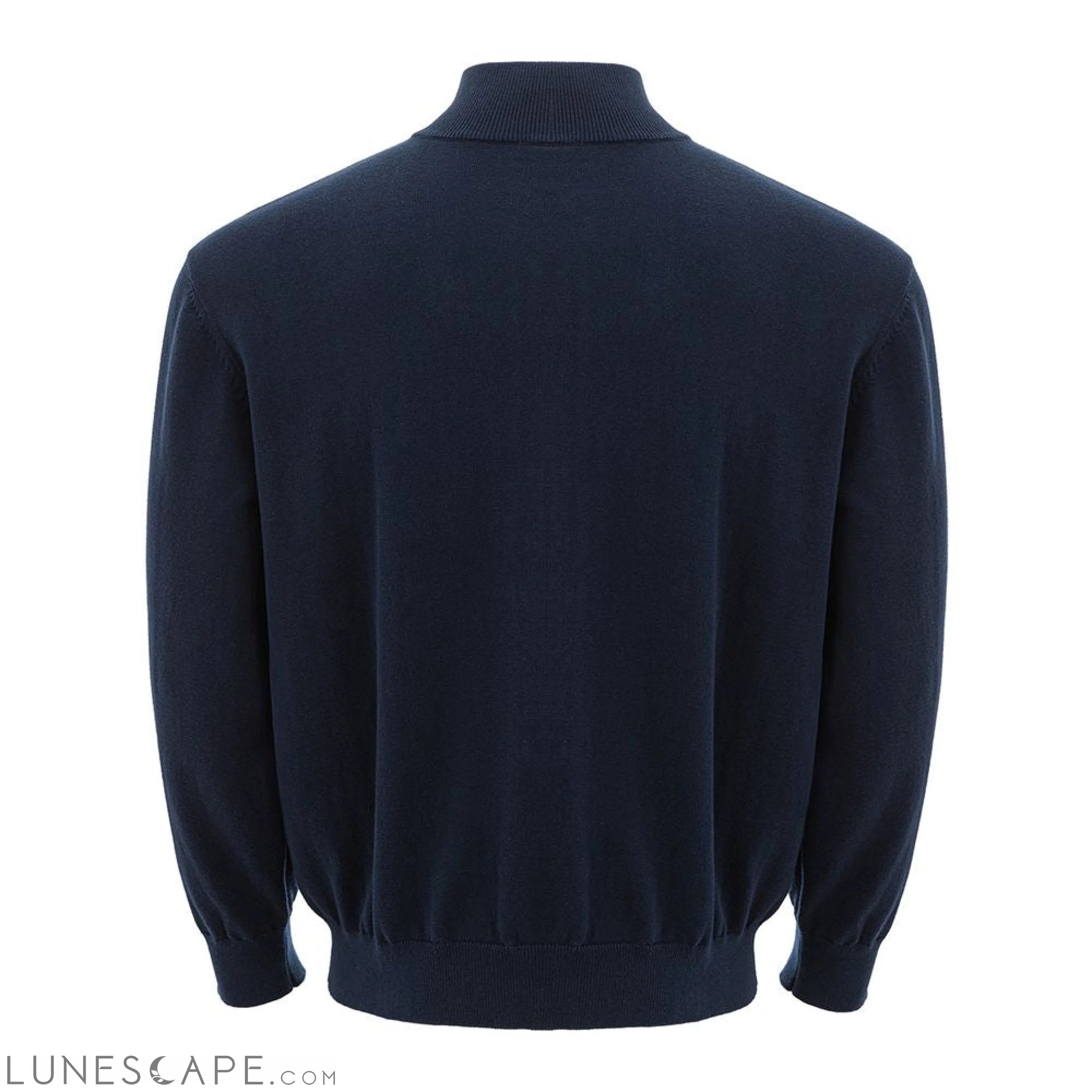 Armani Exchange Blue Cotton Sweater LUNESCAPE