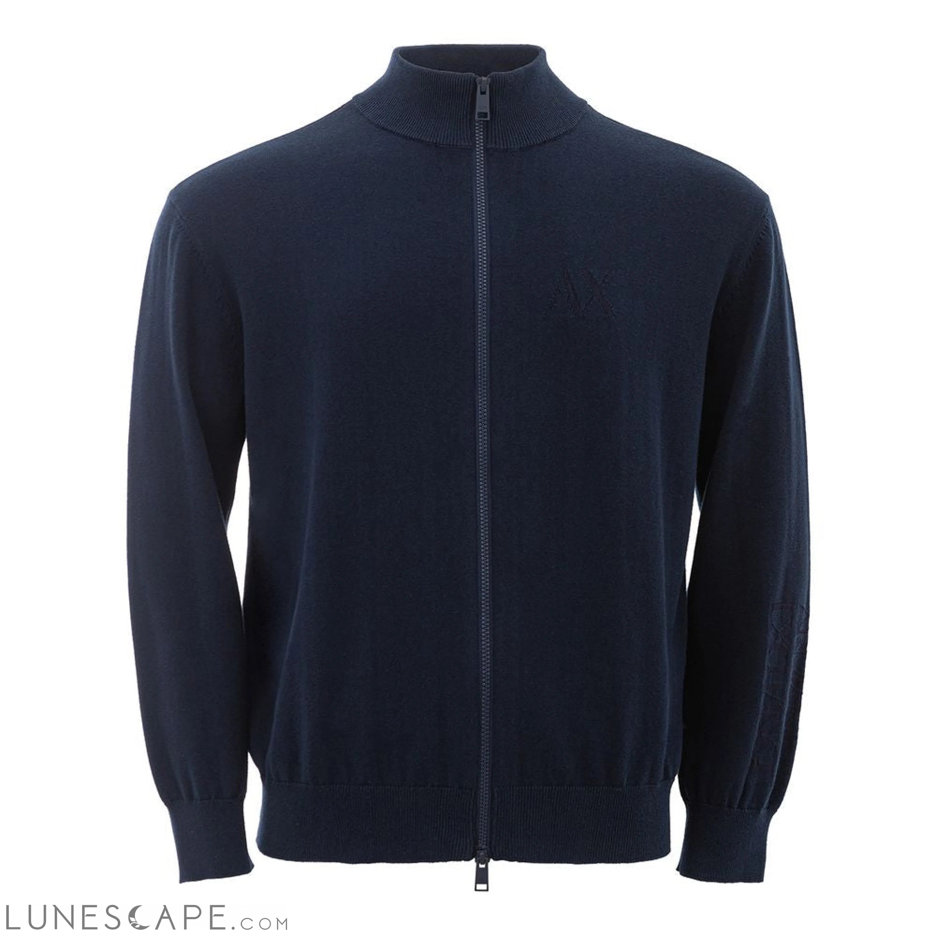 Armani Exchange Blue Cotton Sweater LUNESCAPE