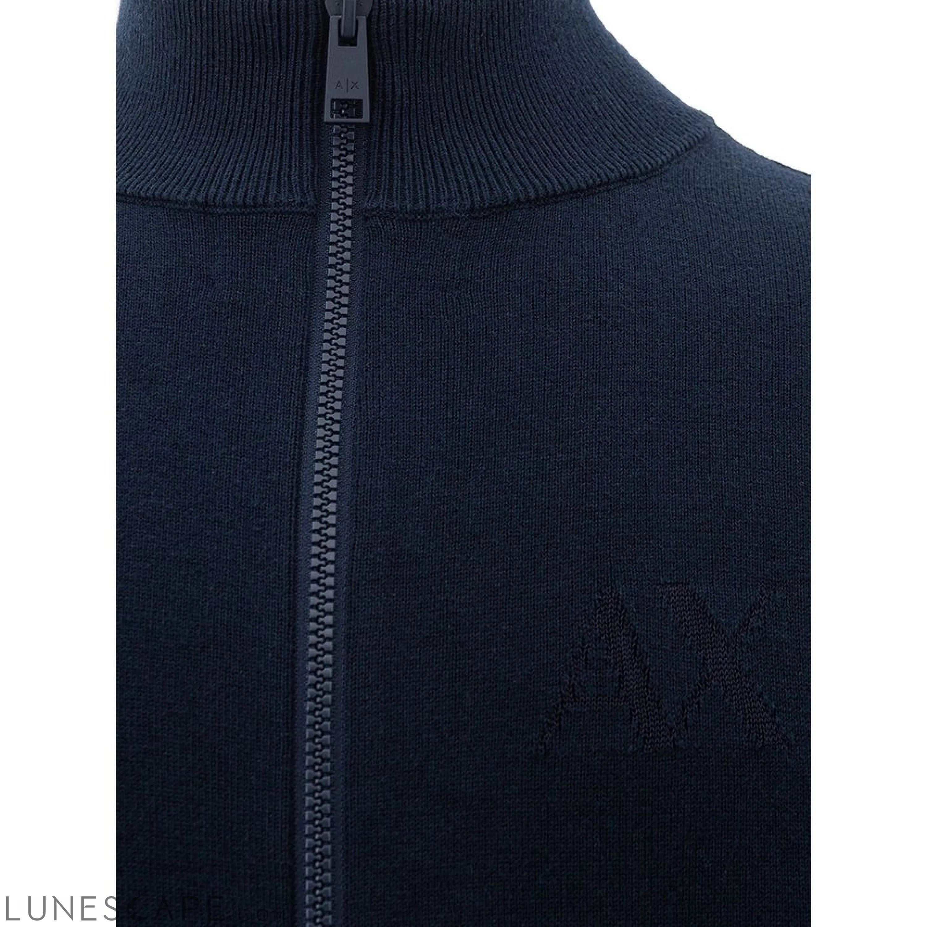 Armani Exchange Blue Cotton Sweater LUNESCAPE