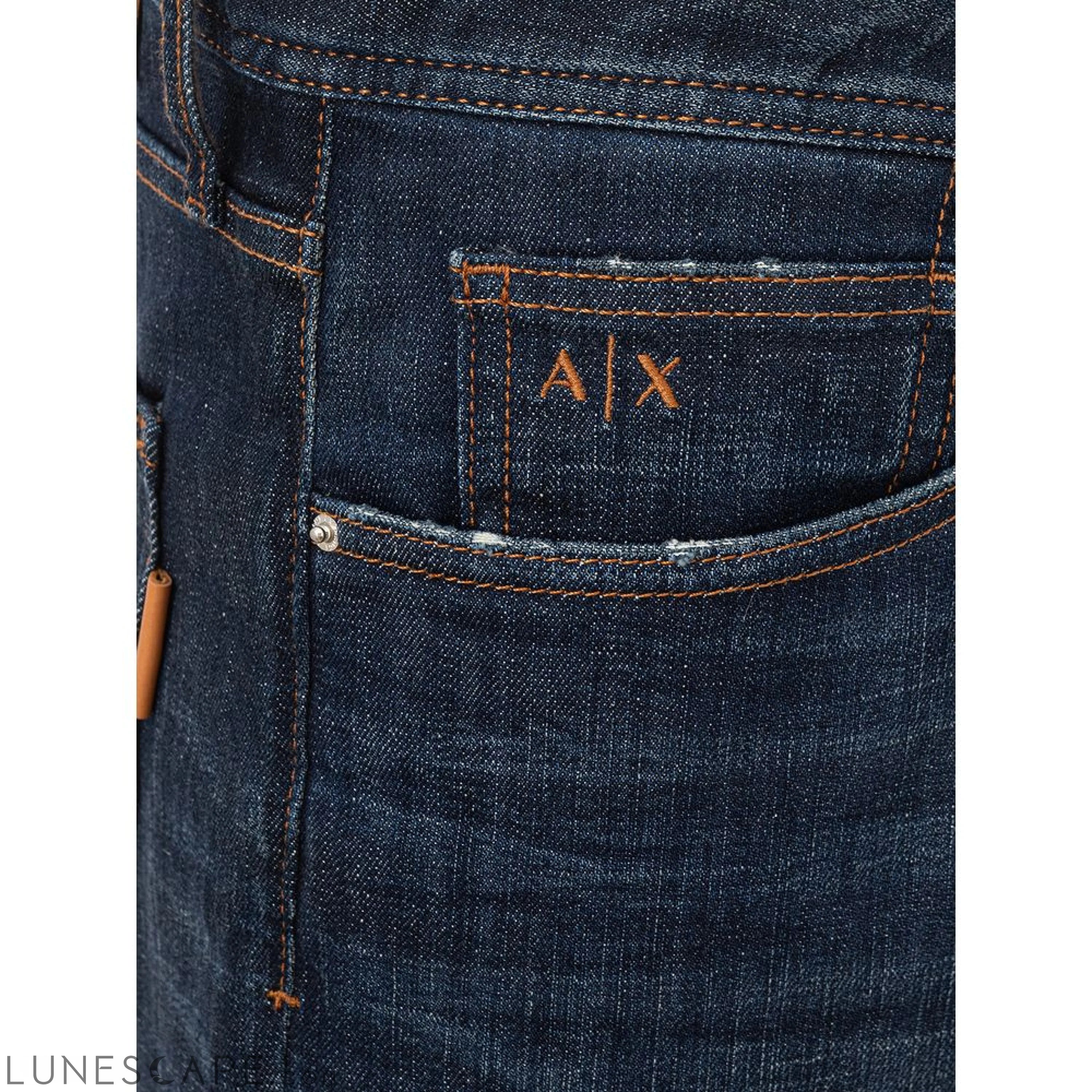 Armani Exchange Chic Blue Cotton Trousers for Modern Men LUNESCAPE