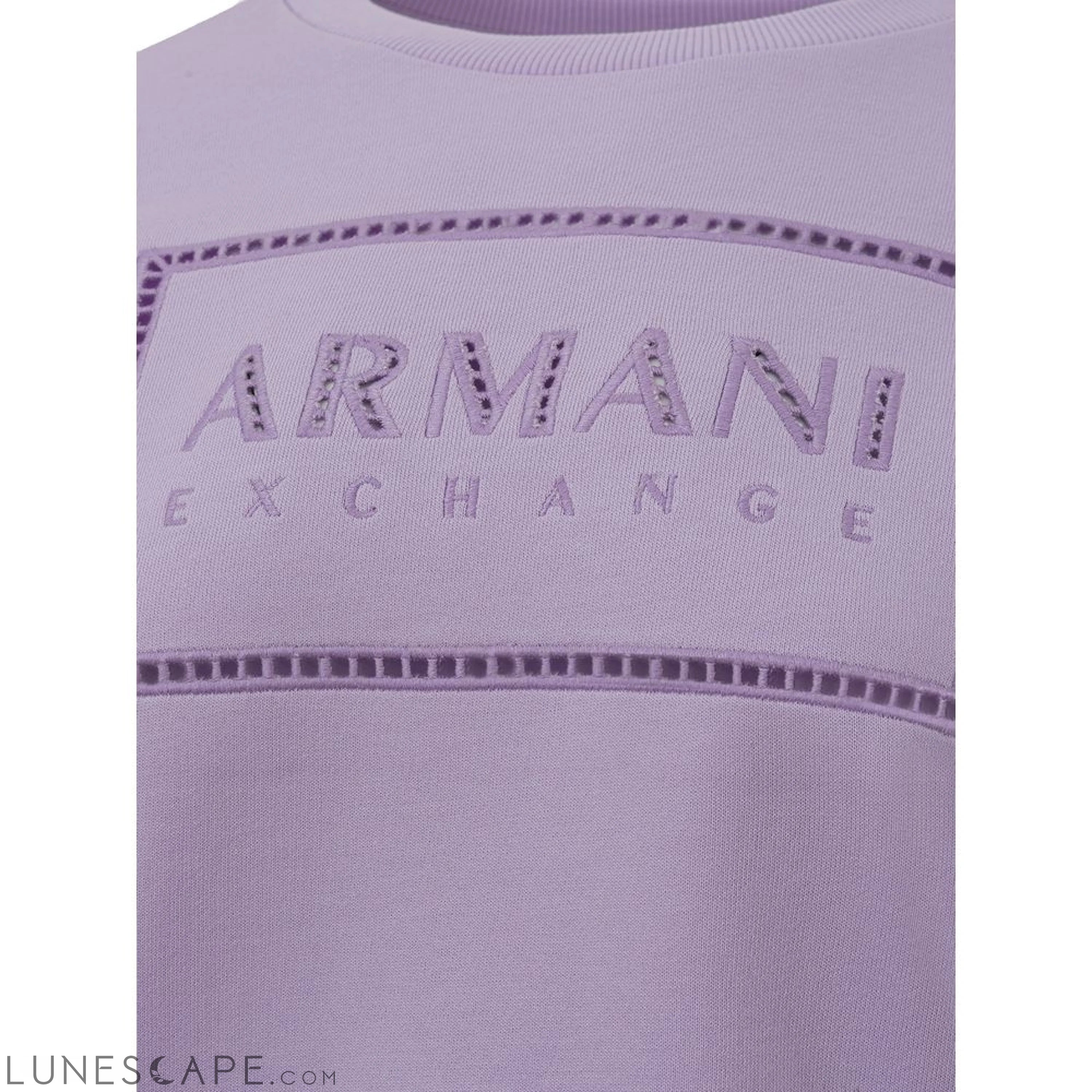 Armani Exchange Chic Purple Cotton Sweater for Women LUNESCAPE