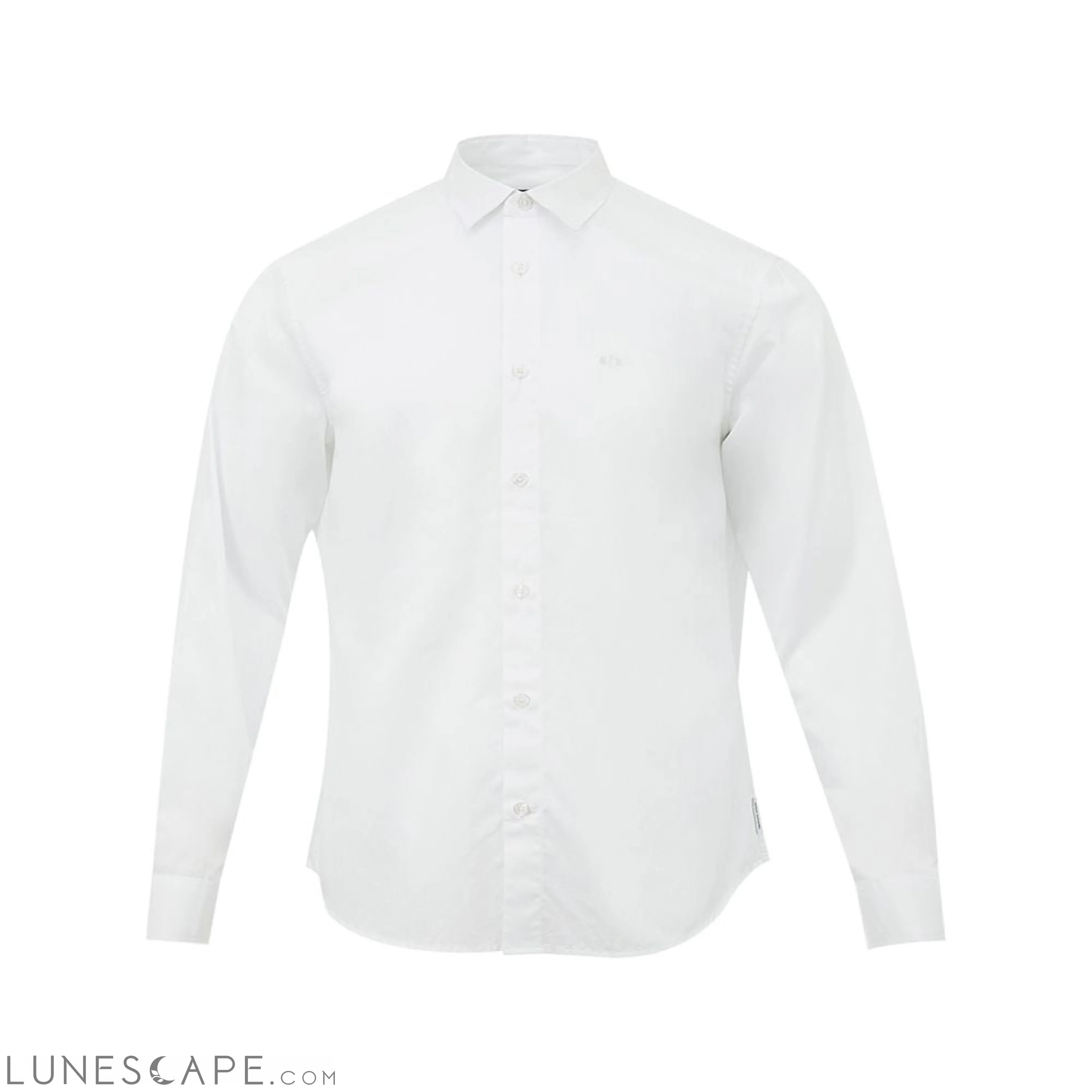 Armani Exchange Elegant White Cotton Shirt for Men LUNESCAPE