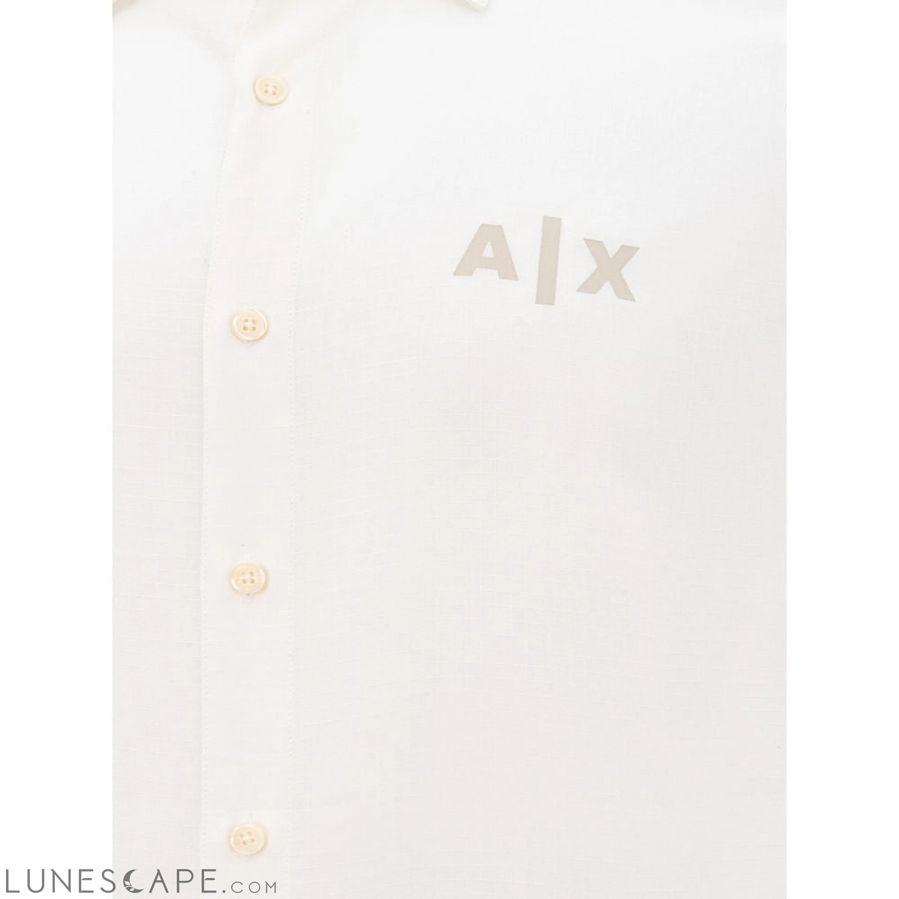 Armani Exchange Elegant White Viscose Shirt for Men LUNESCAPE