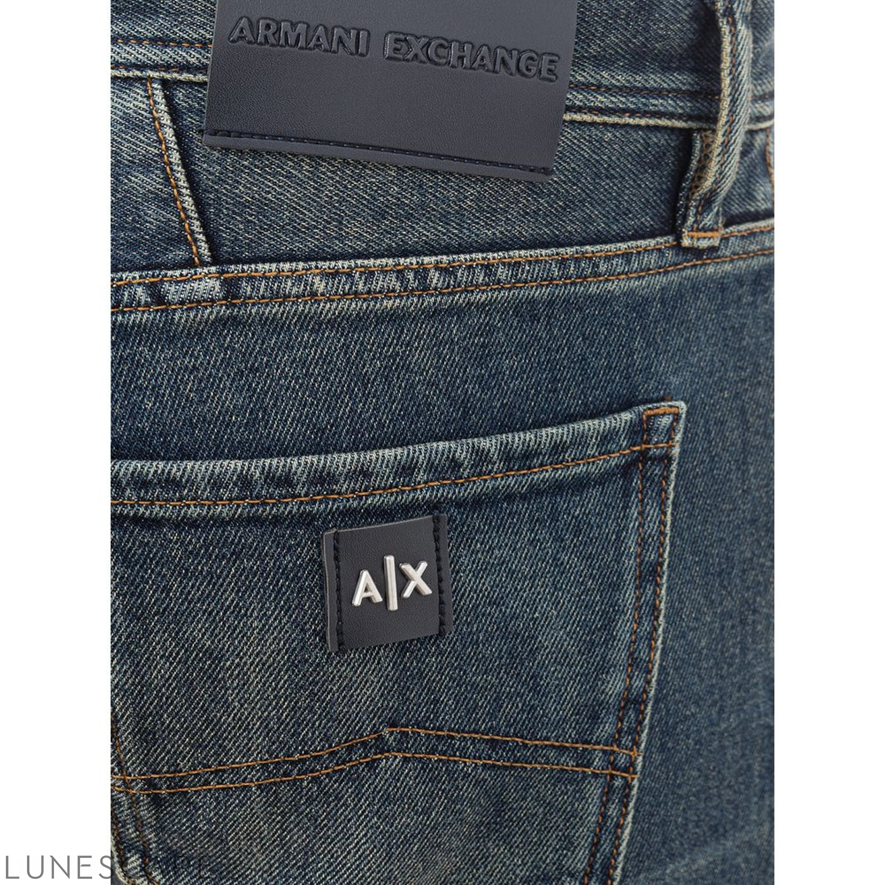 Armani Exchange Elevated Blue Cotton Denim LUNESCAPE