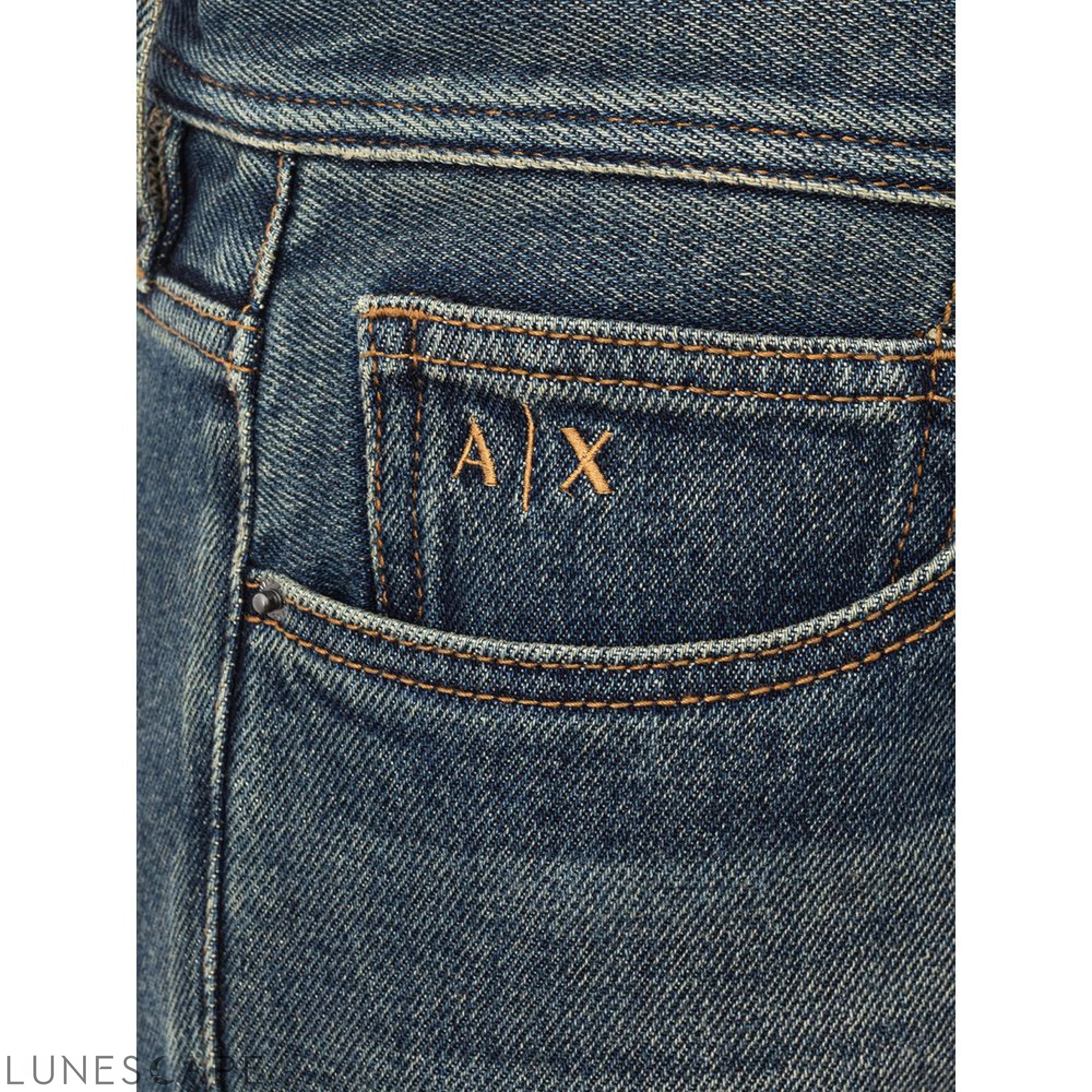 Armani Exchange Elevated Blue Cotton Denim LUNESCAPE