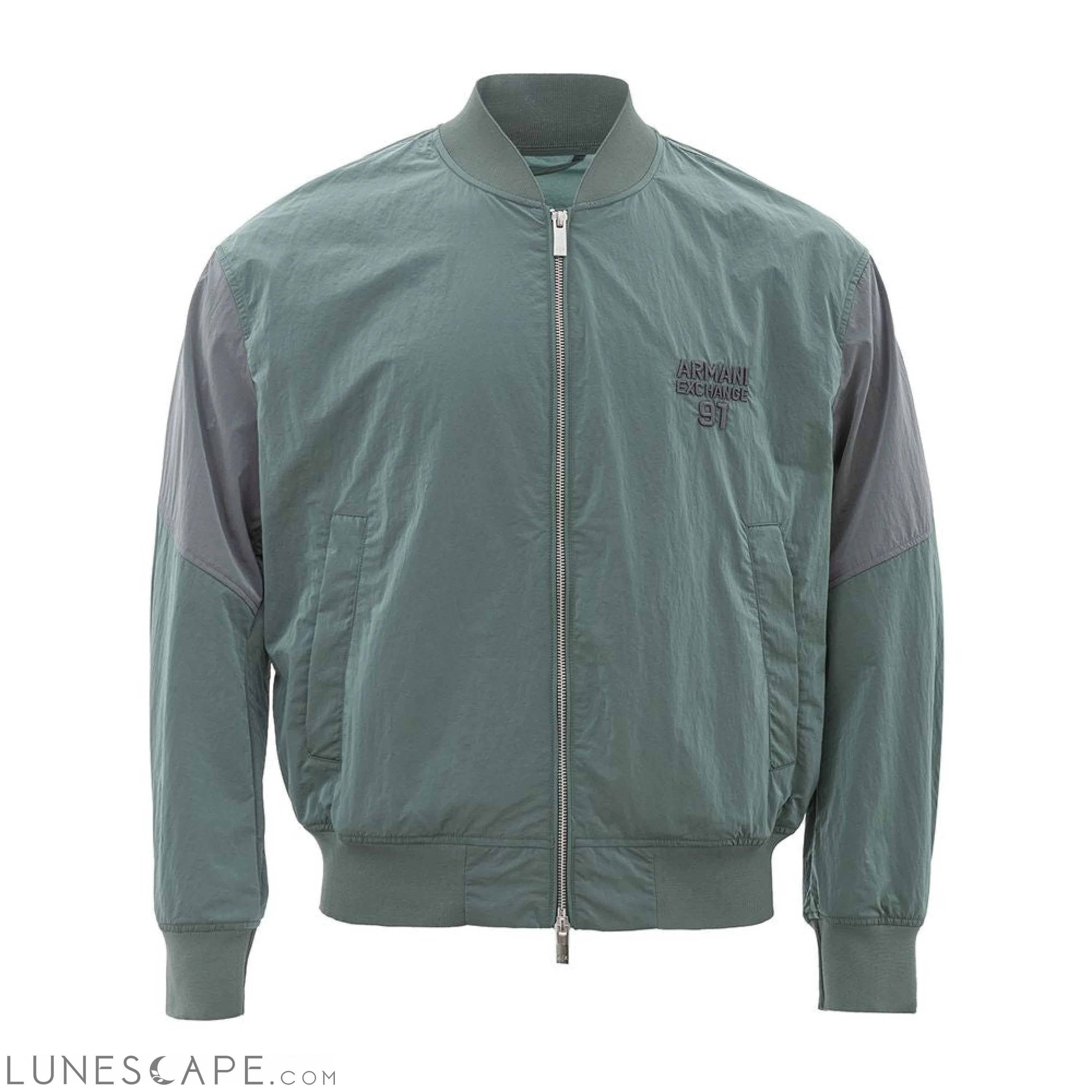 Armani Exchange Exquisite Green Polyamide Men's Jacket LUNESCAPE