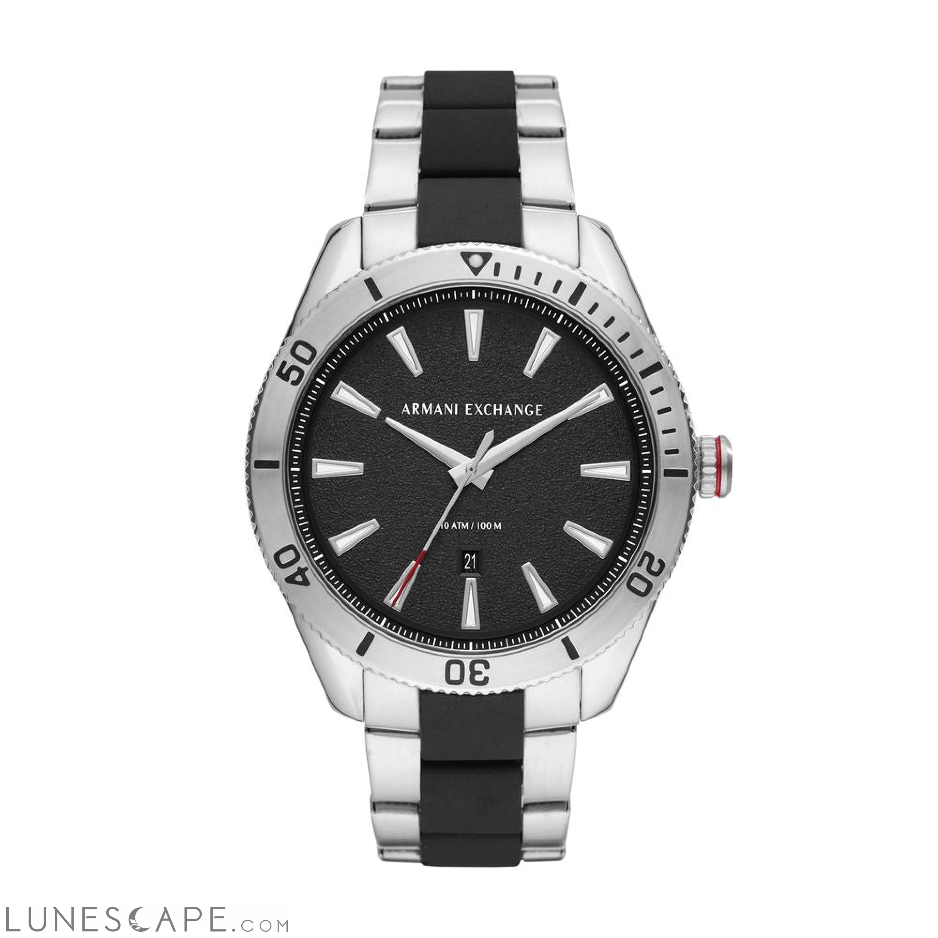 Armani Exchange Silver Stainless Steel Watch LUNESCAPE