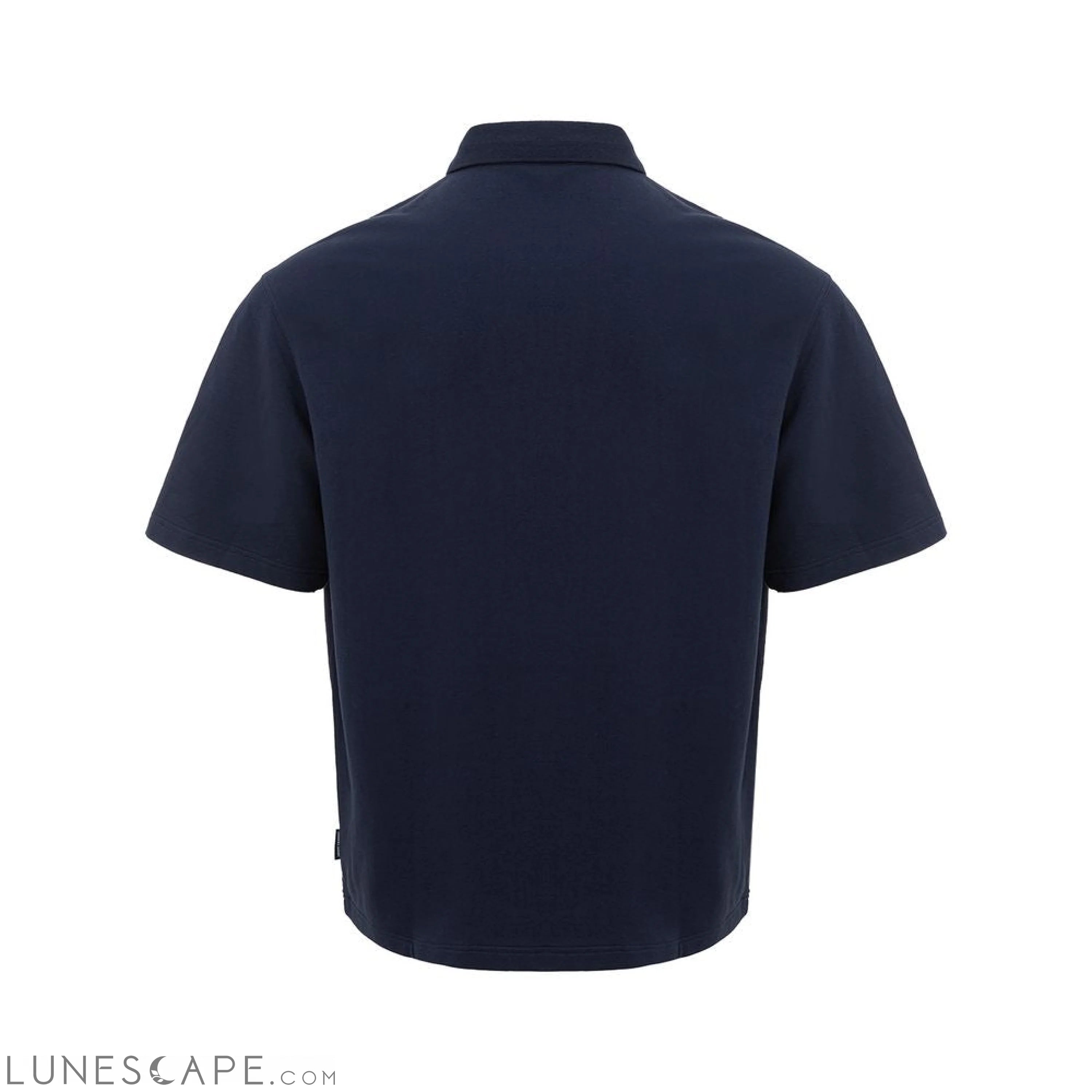 Armani Exchange Sleek Blue Cotton Polo Shirt for Men LUNESCAPE