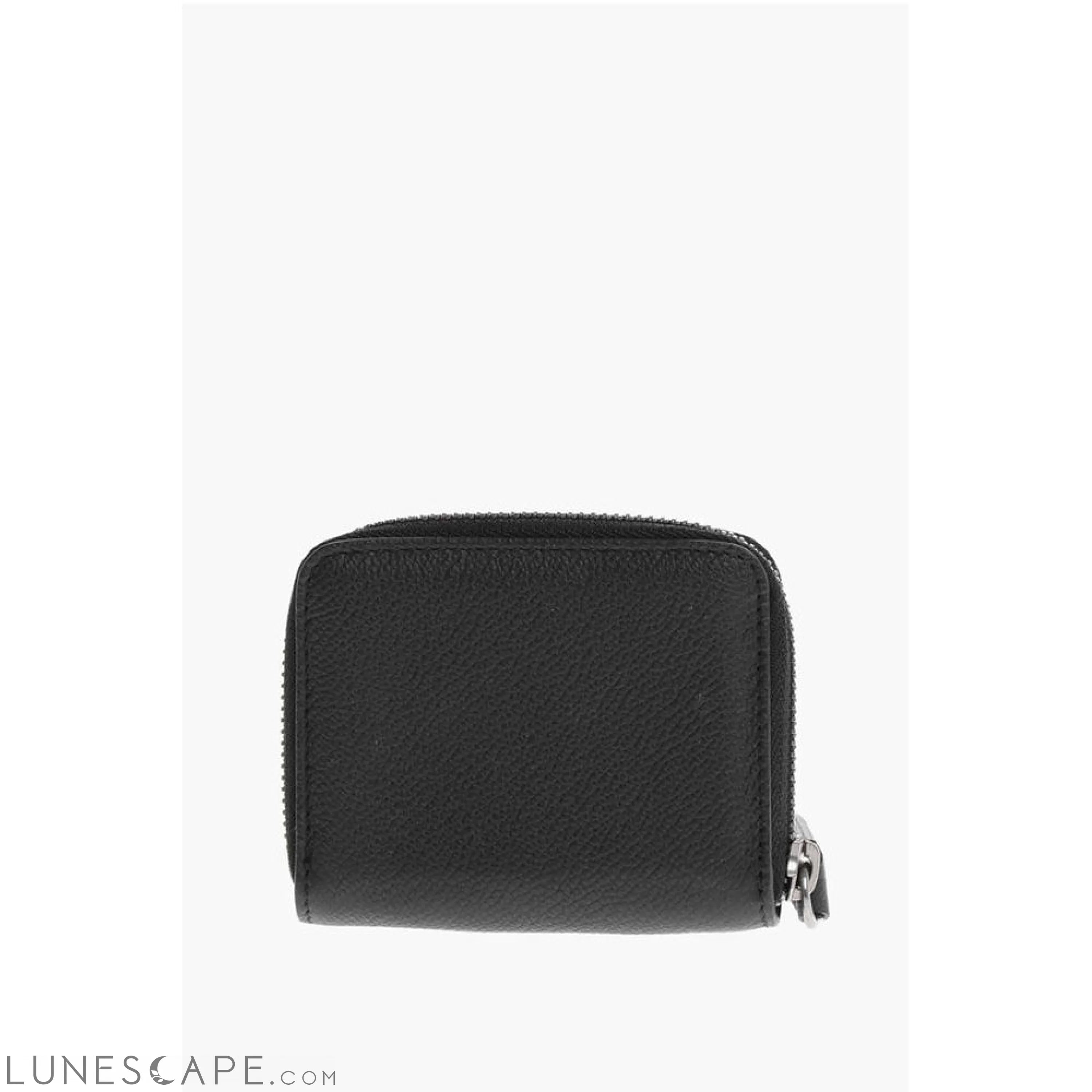 Armani GIORGIO Textured Leather Coin Purse with Zip Closure LUNESCAPE