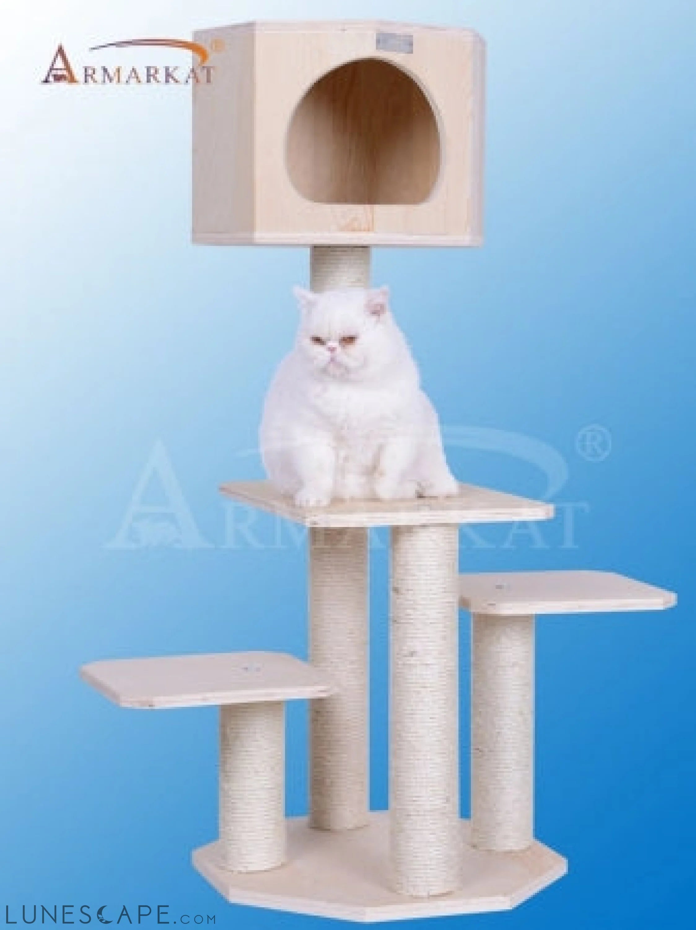 Armarkat Real Wood Premium Model S4203 Scots Pine  Solid Wood Cat Tree LUNESCAPE