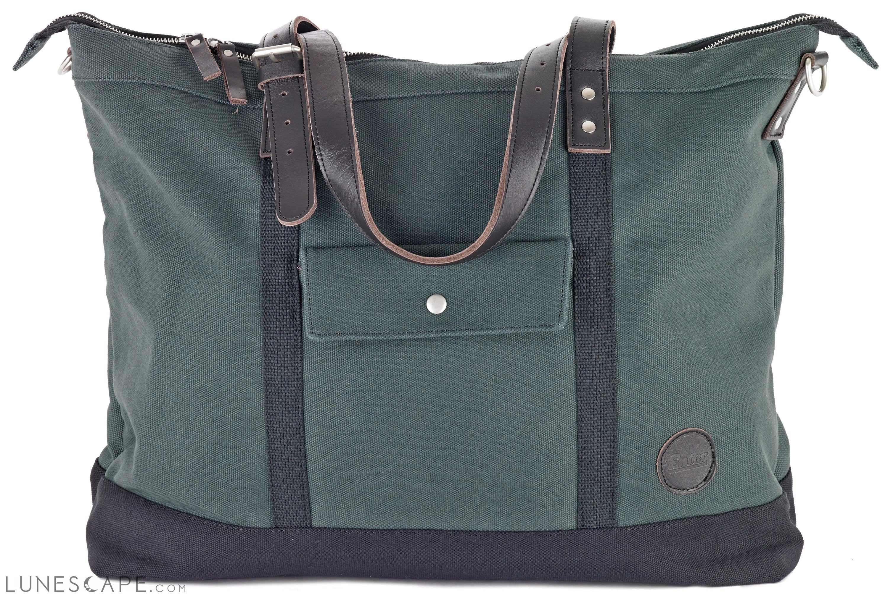 Army Green Zip Tote LUNESCAPE