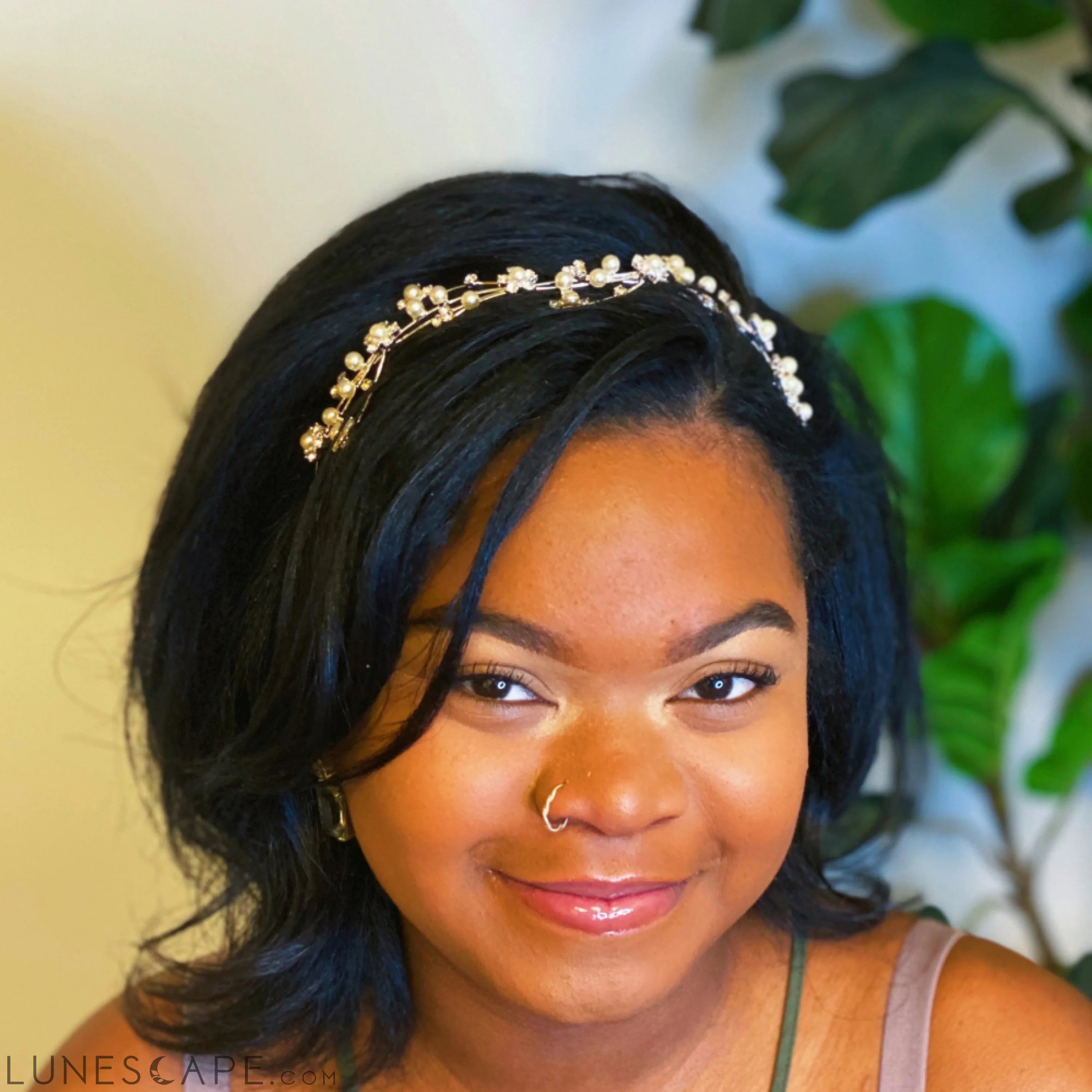 Artful Snow Flower Headband LUNESCAPE