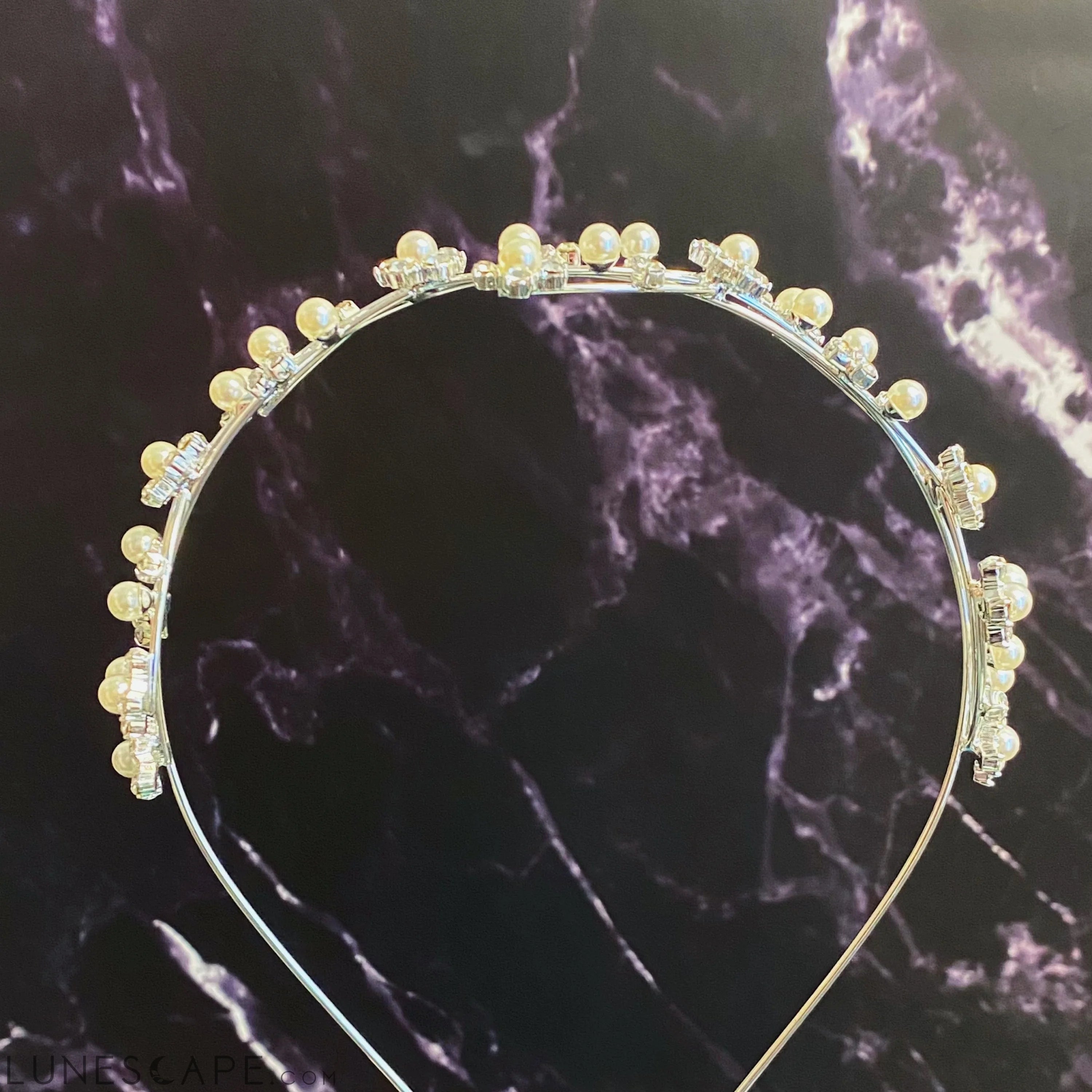 Artful Snow Flower Headband LUNESCAPE