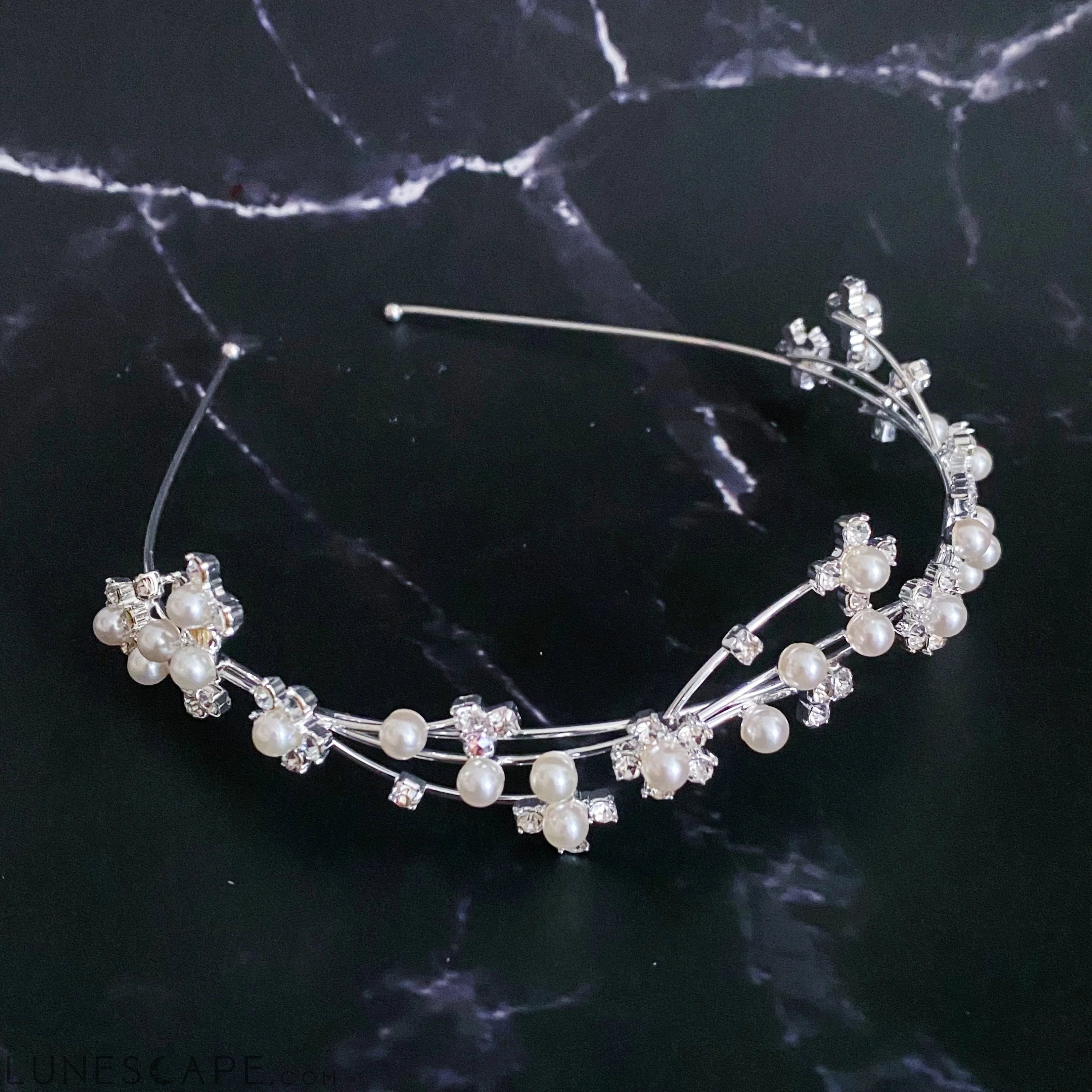 Artful Snow Flower Headband LUNESCAPE