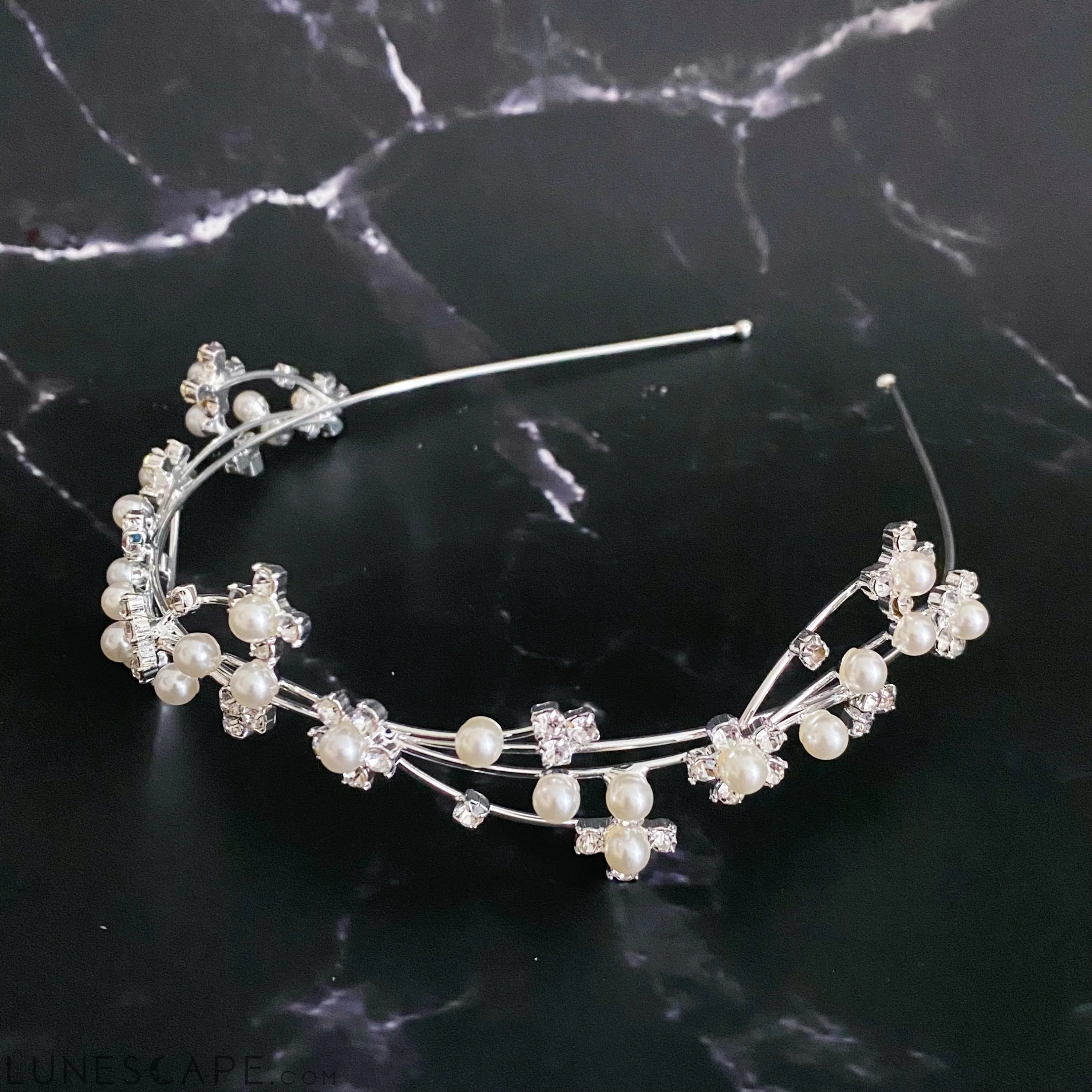 Artful Snow Flower Headband LUNESCAPE