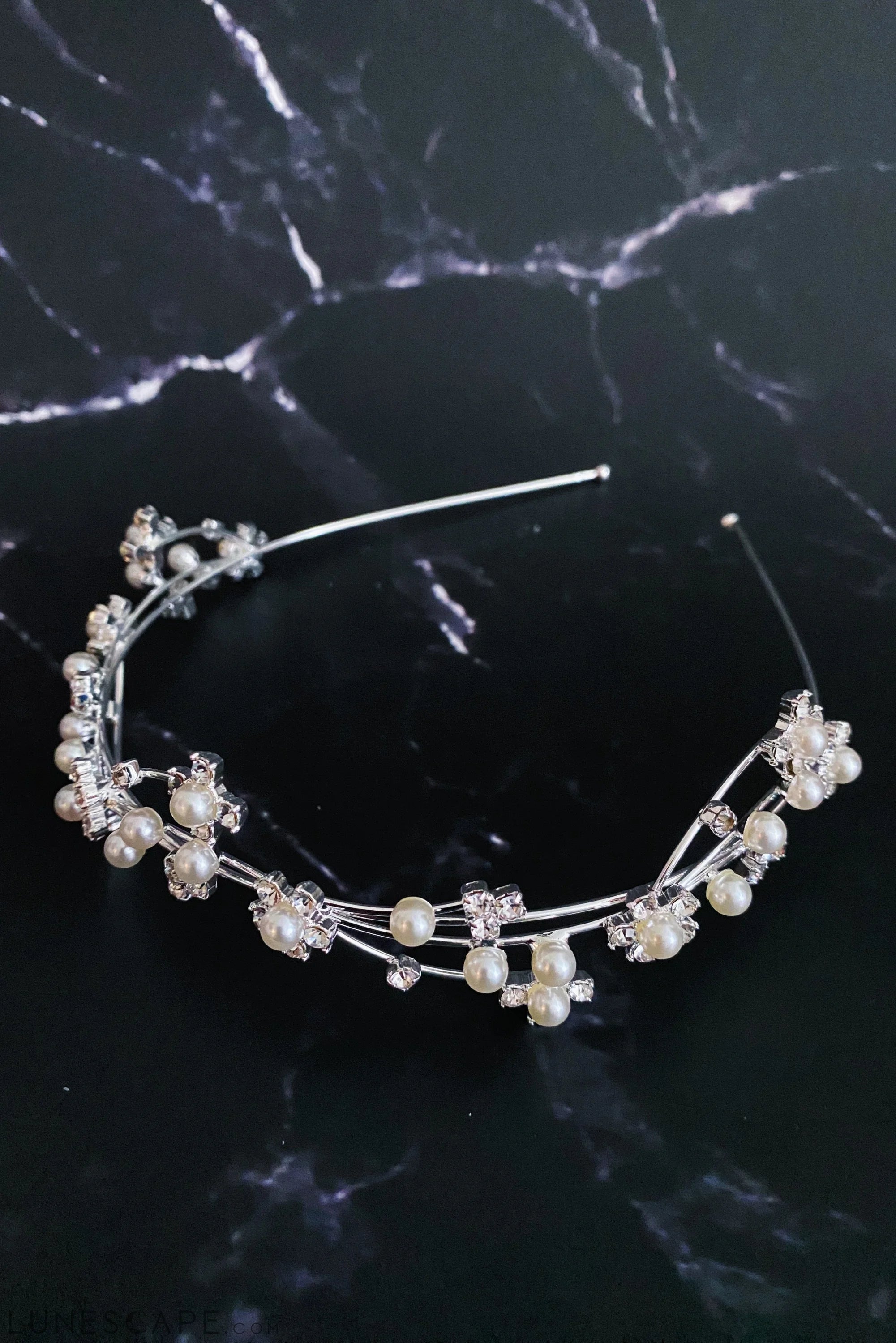 Artful Snow Flower Headband LUNESCAPE