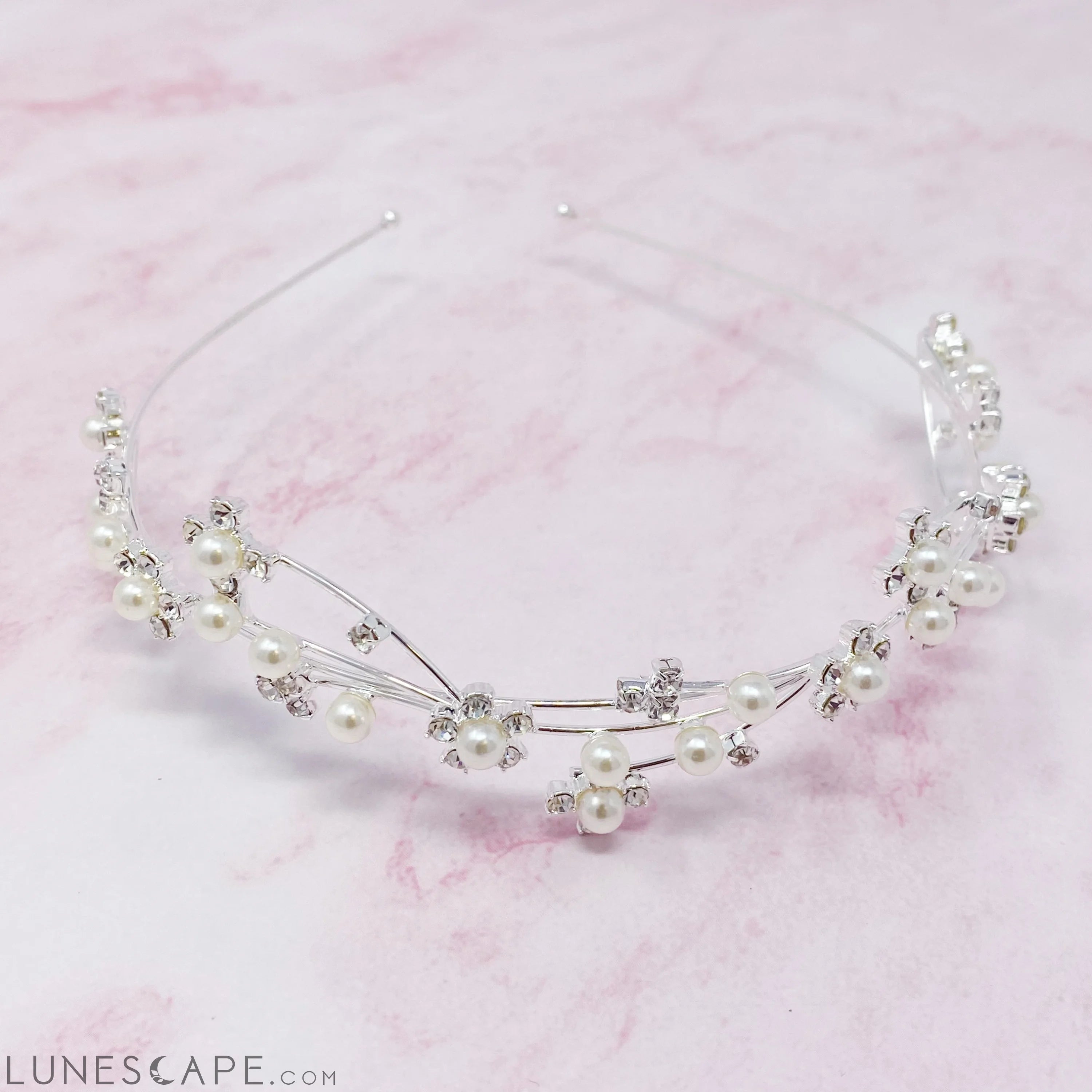 Artful Snow Flower Headband LUNESCAPE