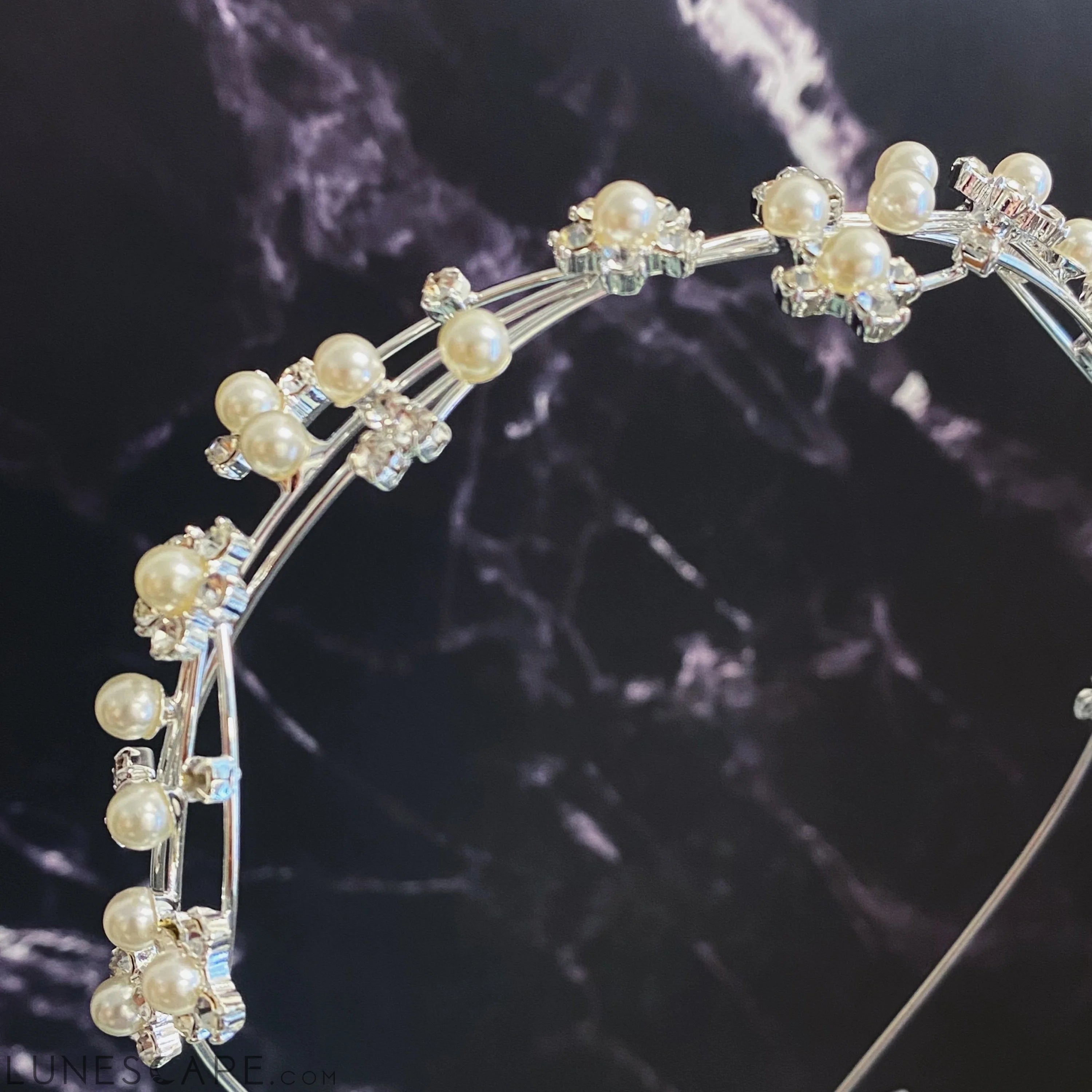 Artful Snow Flower Headband LUNESCAPE