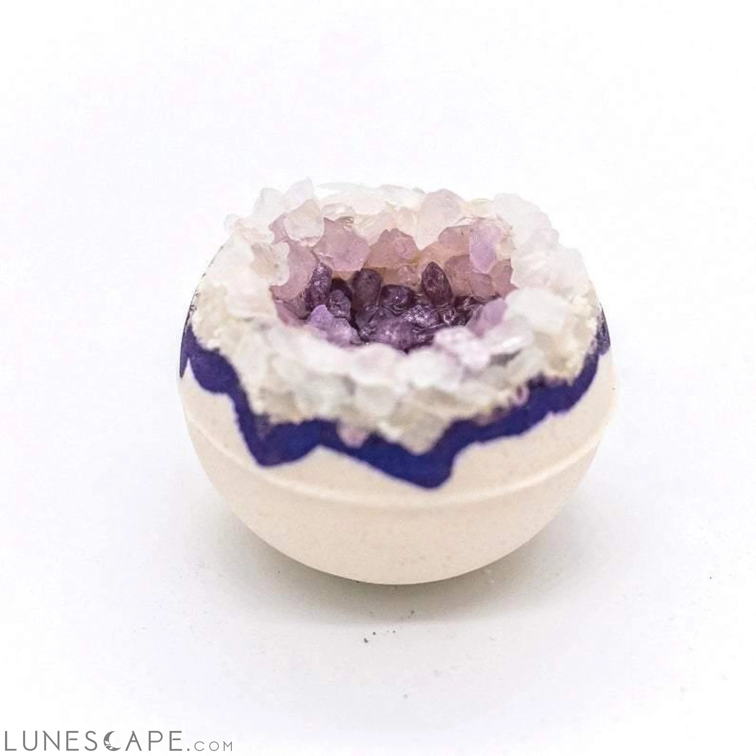 Artisan Amethyst Geode Vegan Bath Bomb LUNESCAPE