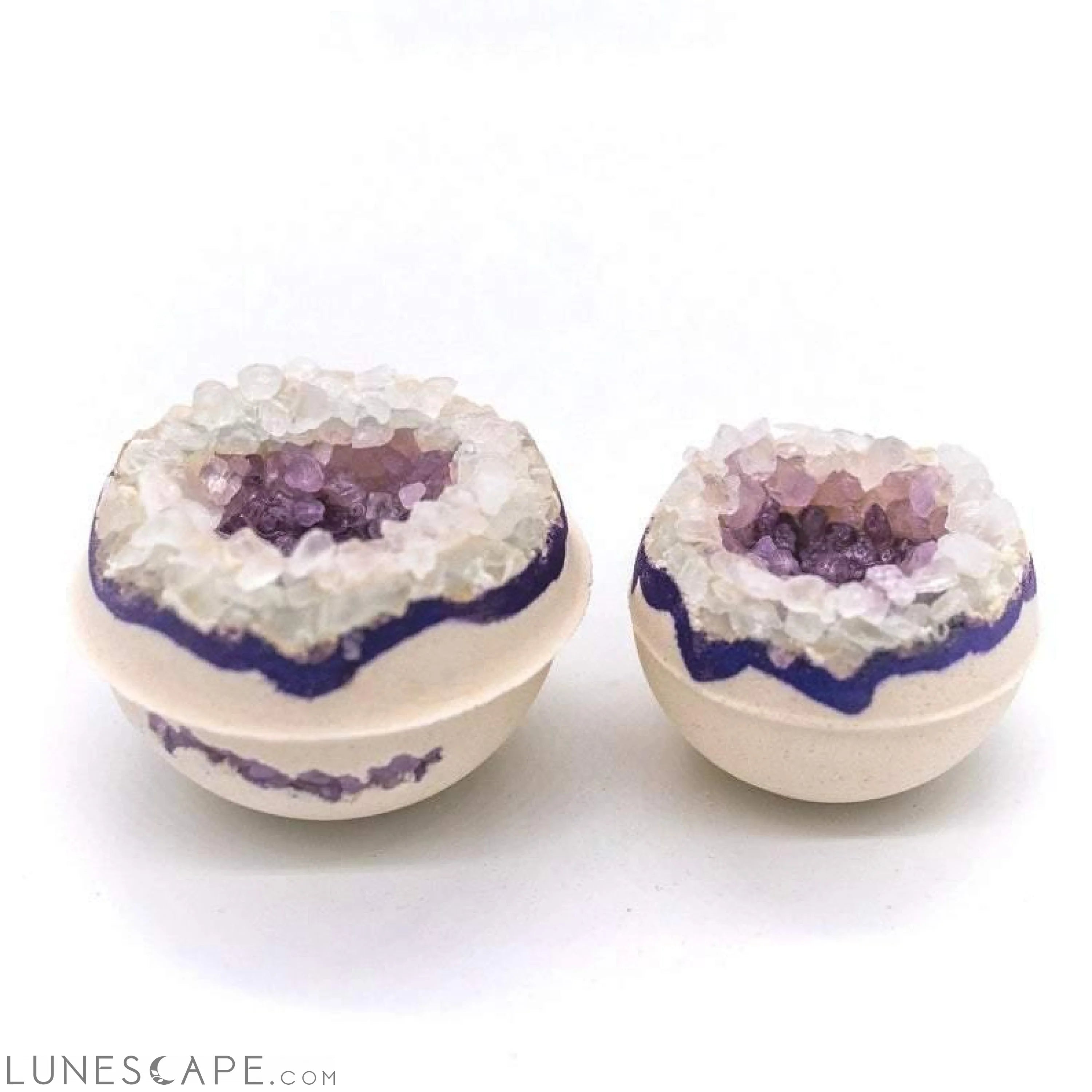 Artisan Amethyst Geode Vegan Bath Bomb LUNESCAPE