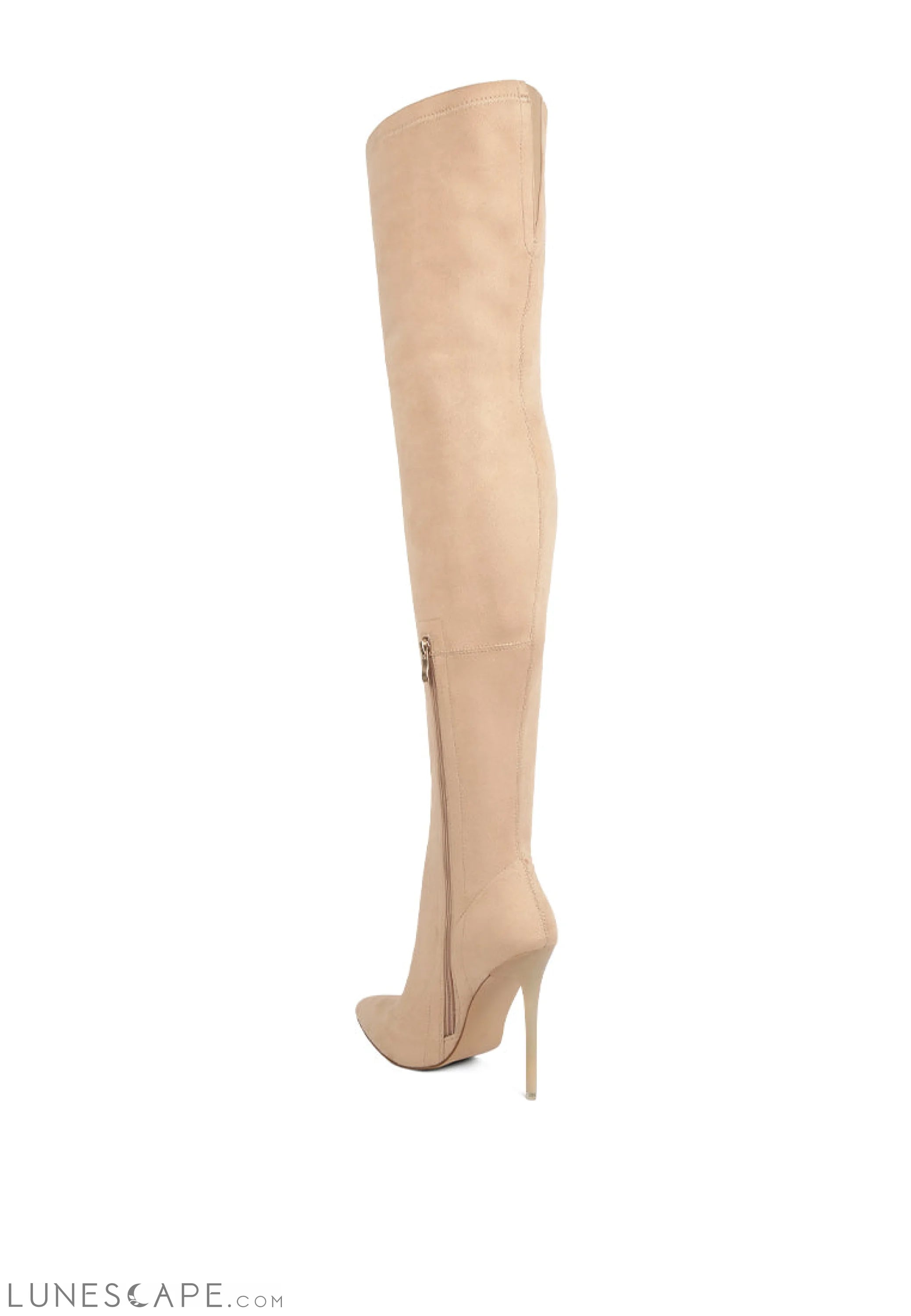 Atelier Stretch Faux Suede Stiletto Long Boots LUNESCAPE