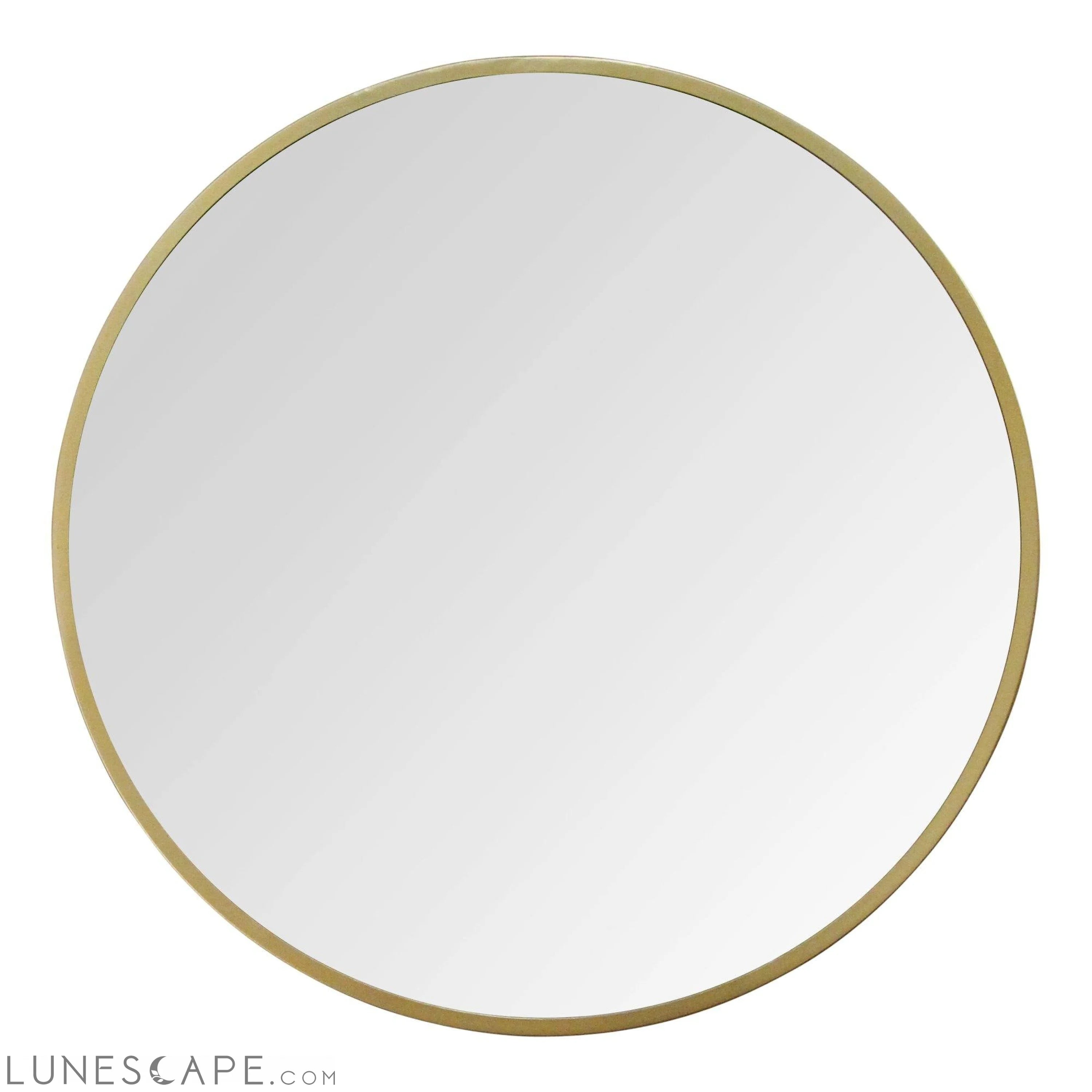 Aubrey Gold Metal Framed Wall Mirror - 28" LUNESCAPE