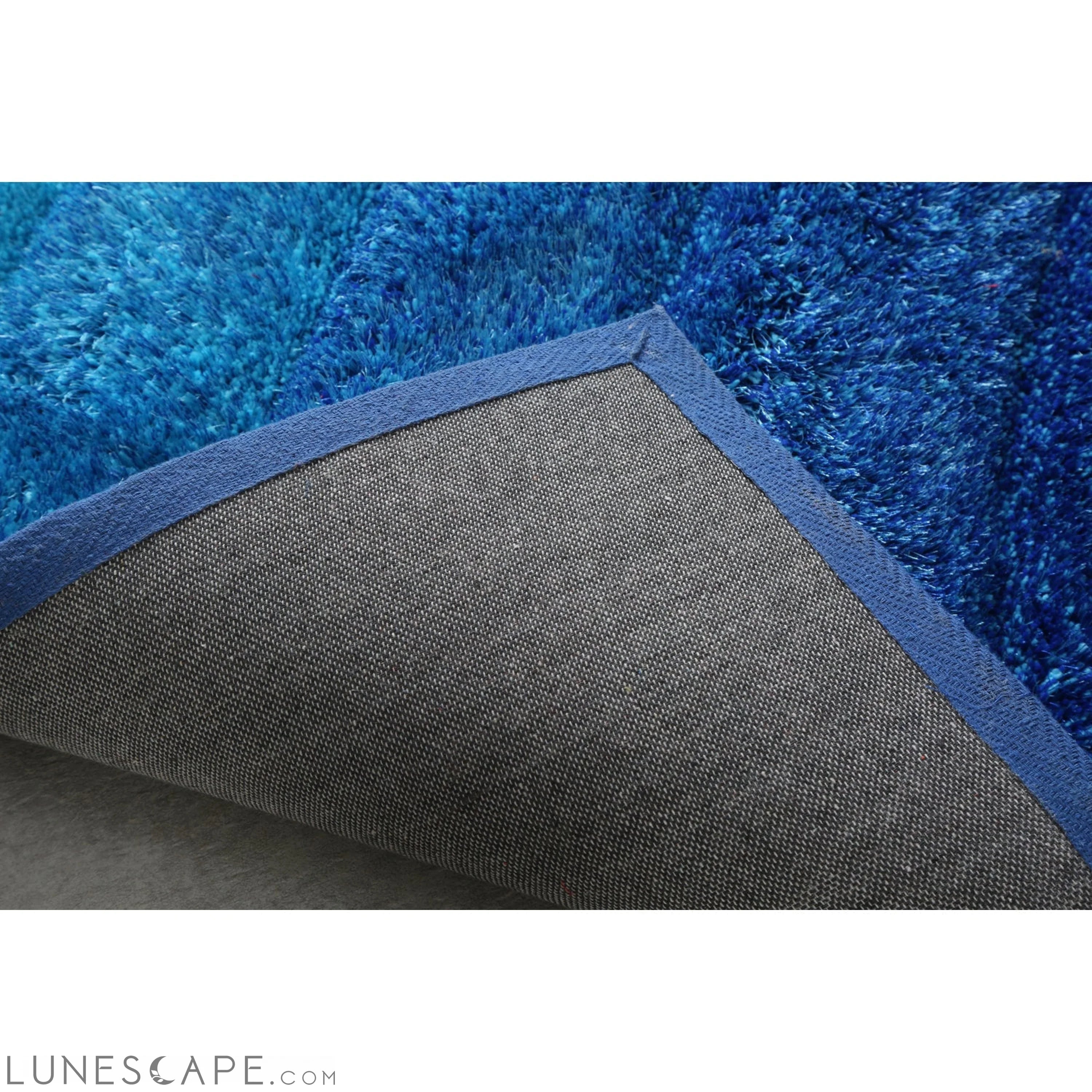 Aurora 3D Blue Shag Rug LUNESCAPE