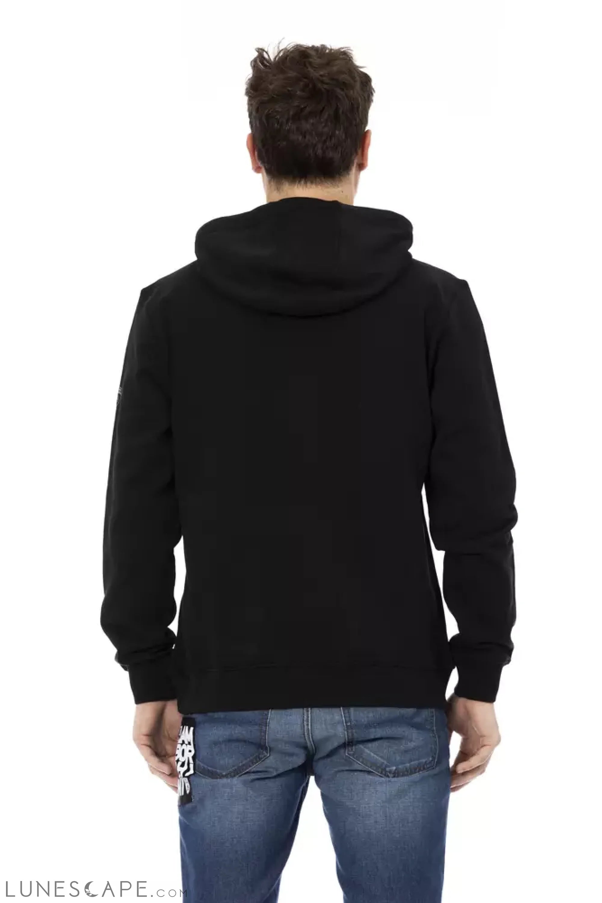 Automobili Lamborghini Black Cotton Men Sweatshirt LUNESCAPE