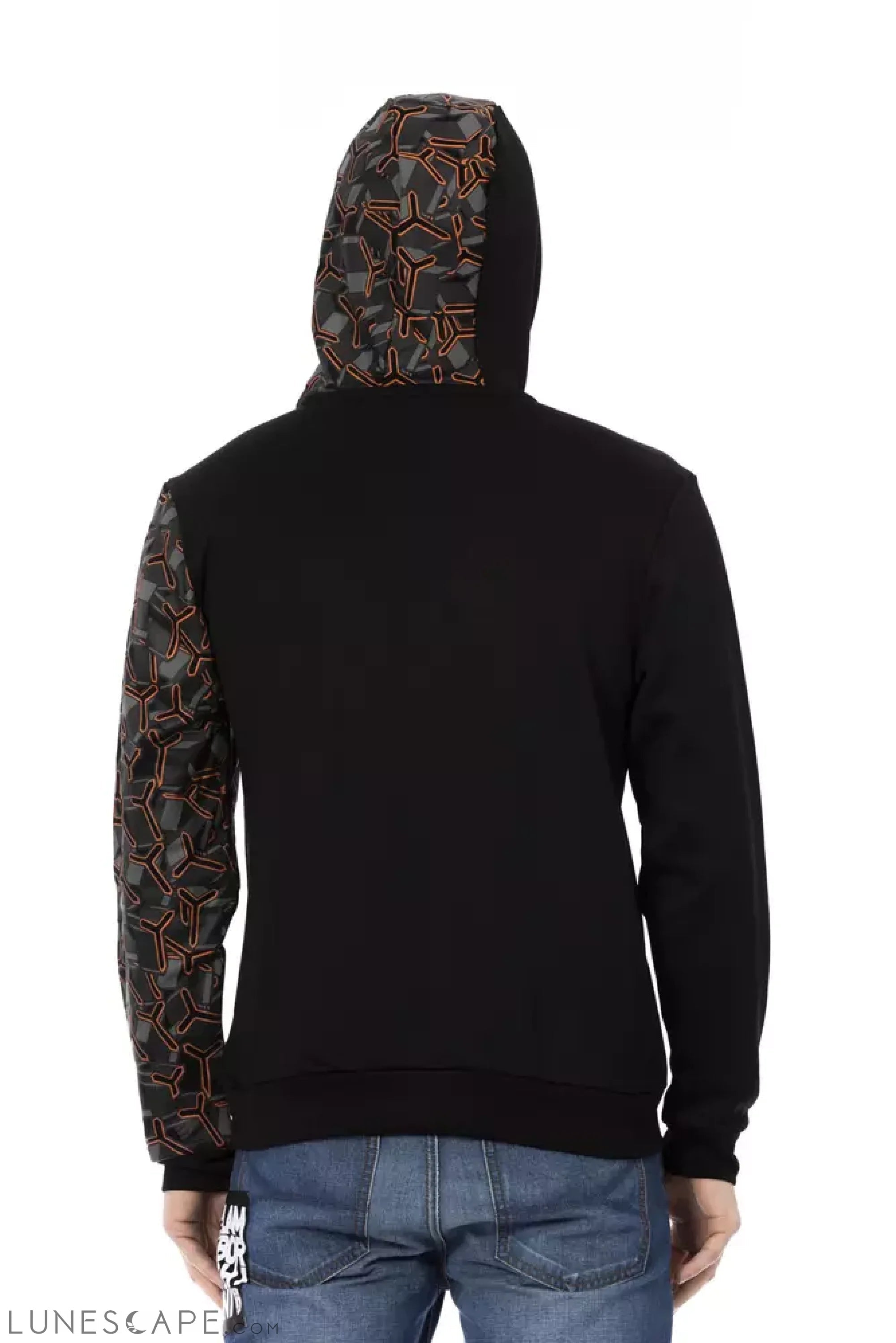 Automobili Lamborghini Black Cotton Men's Hoodie LUNESCAPE