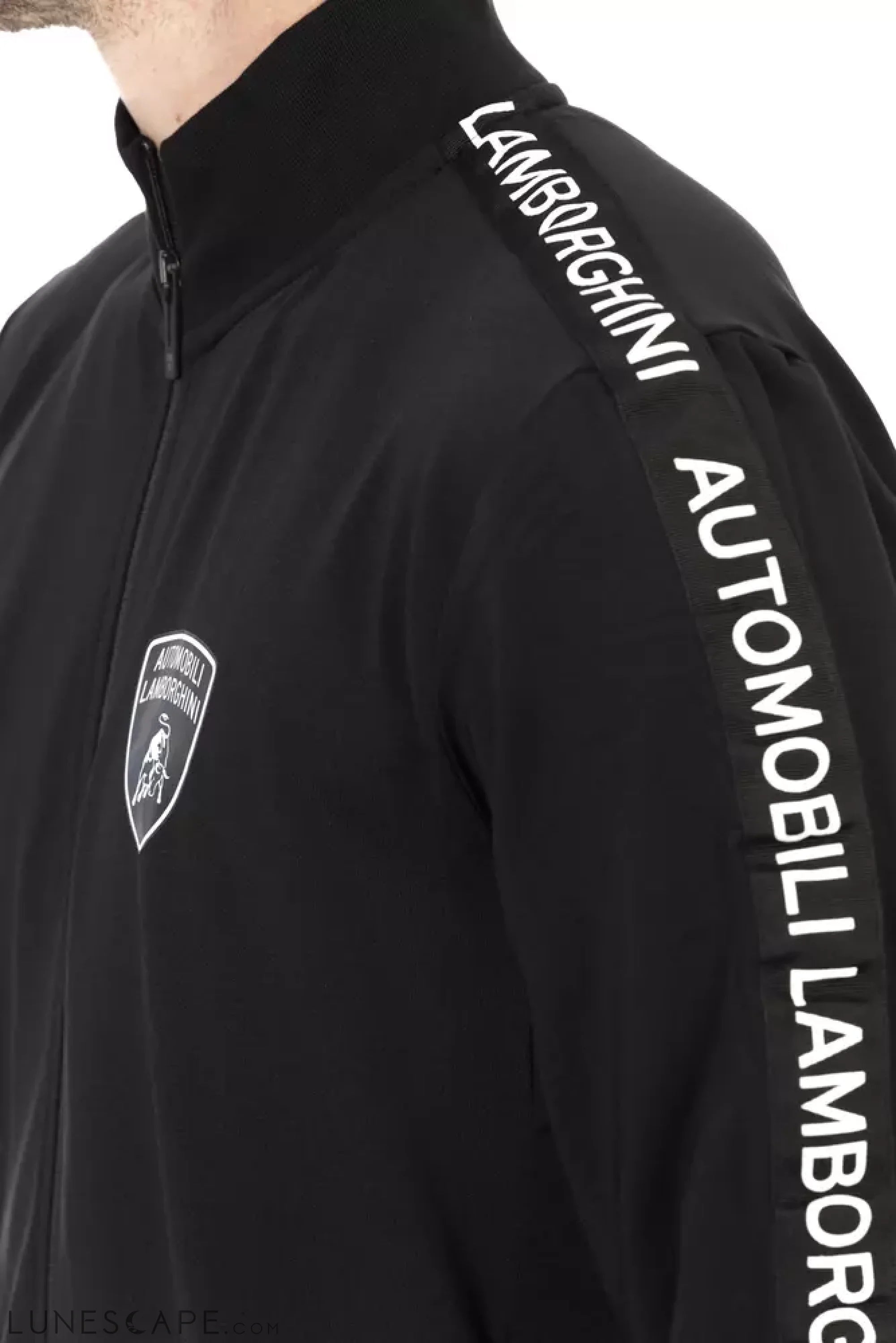 Automobili Lamborghini Black Polyester Men Sweatshirt LUNESCAPE