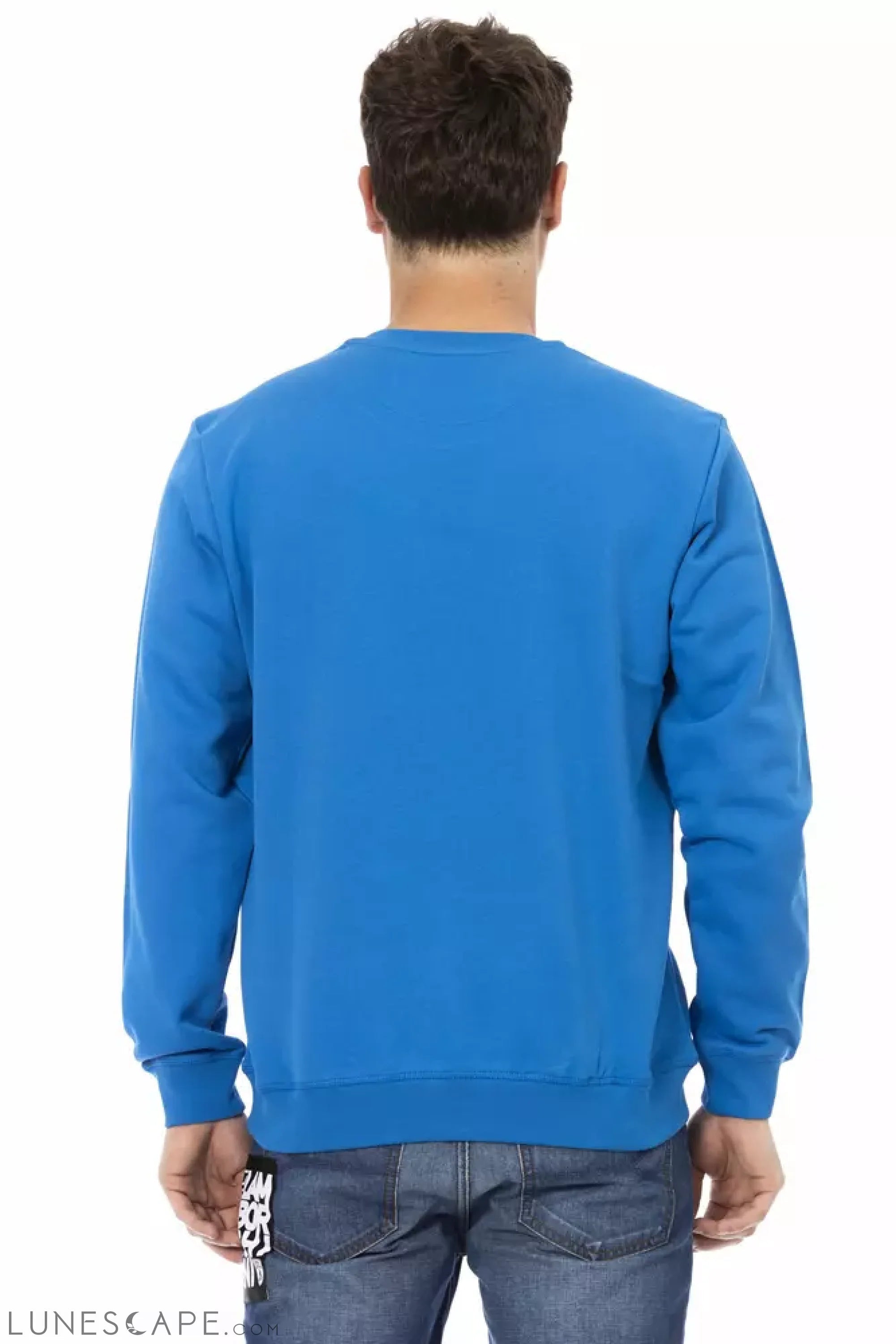 Automobili Lamborghini Blue Cotton Men Sweater LUNESCAPE