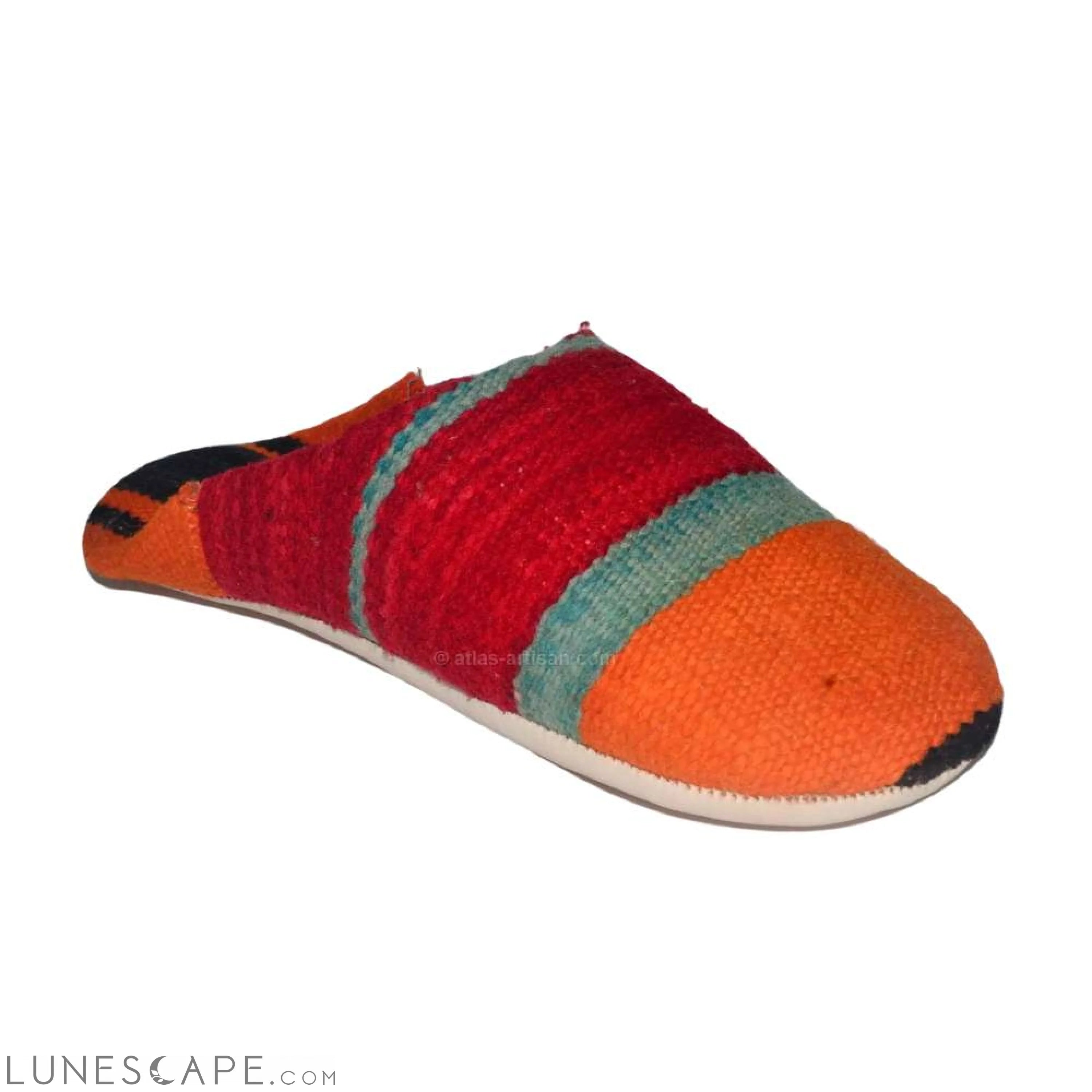 Babouches Dbagh Woven Stripe House Slippers Soft Bottom LUNESCAPE