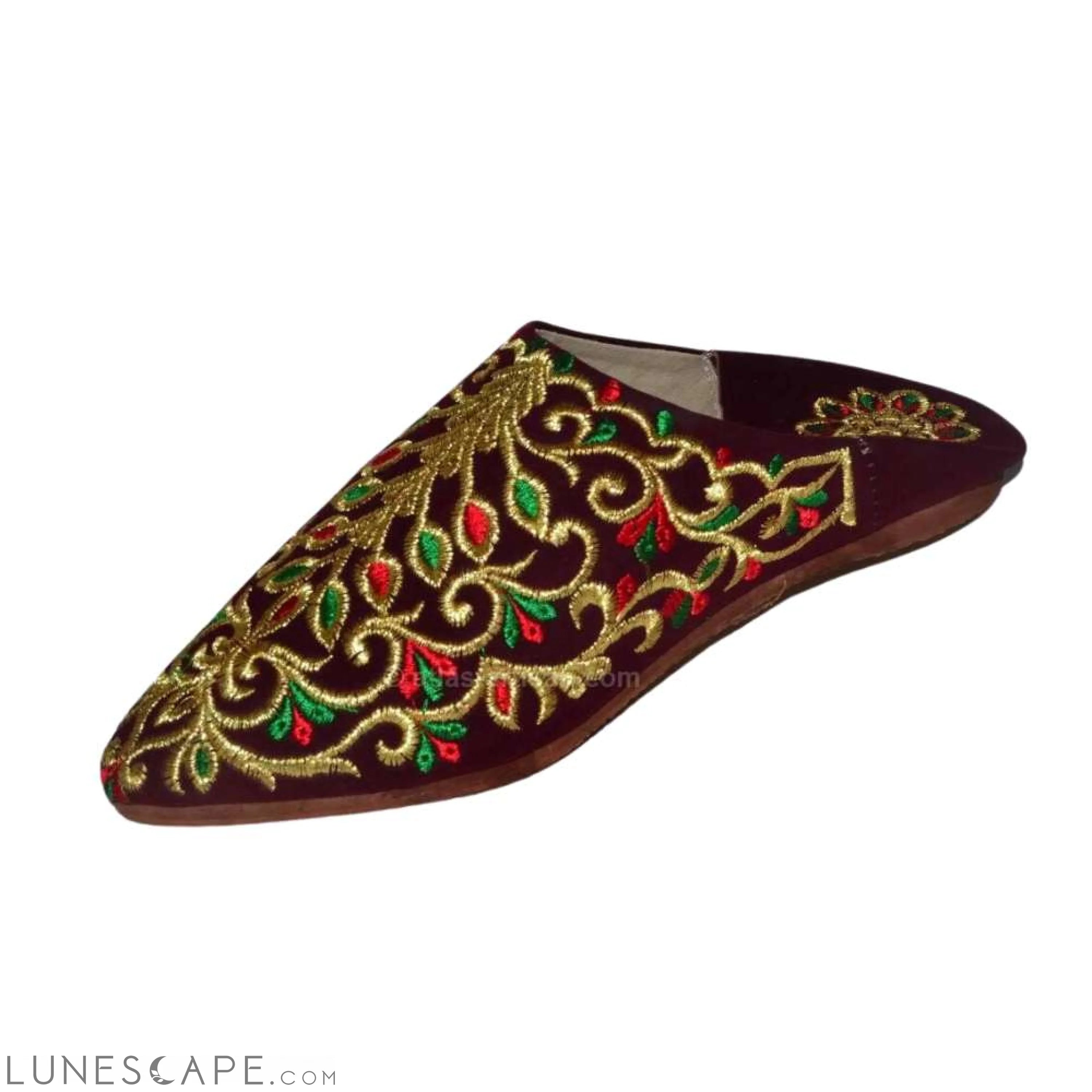 Babouches Fassi Slip-On Mule Sandal Slipper Handmade Velvet LUNESCAPE