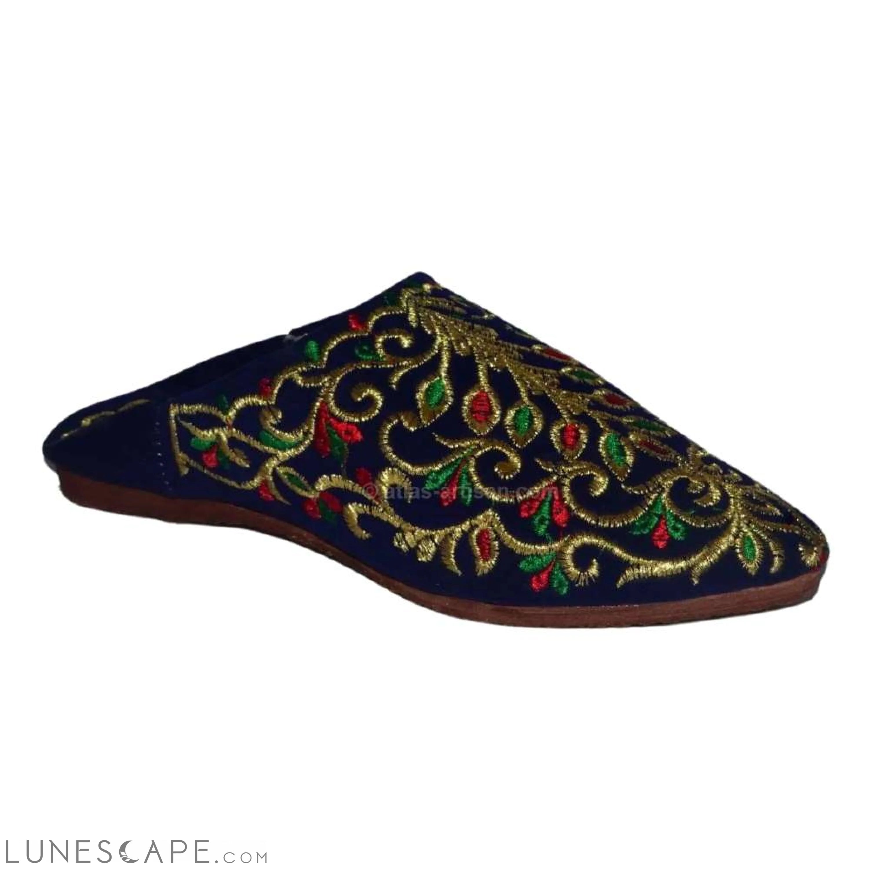 Babouches Fassi Slip-On Mule Sandal Slipper Handmade Velvet LUNESCAPE