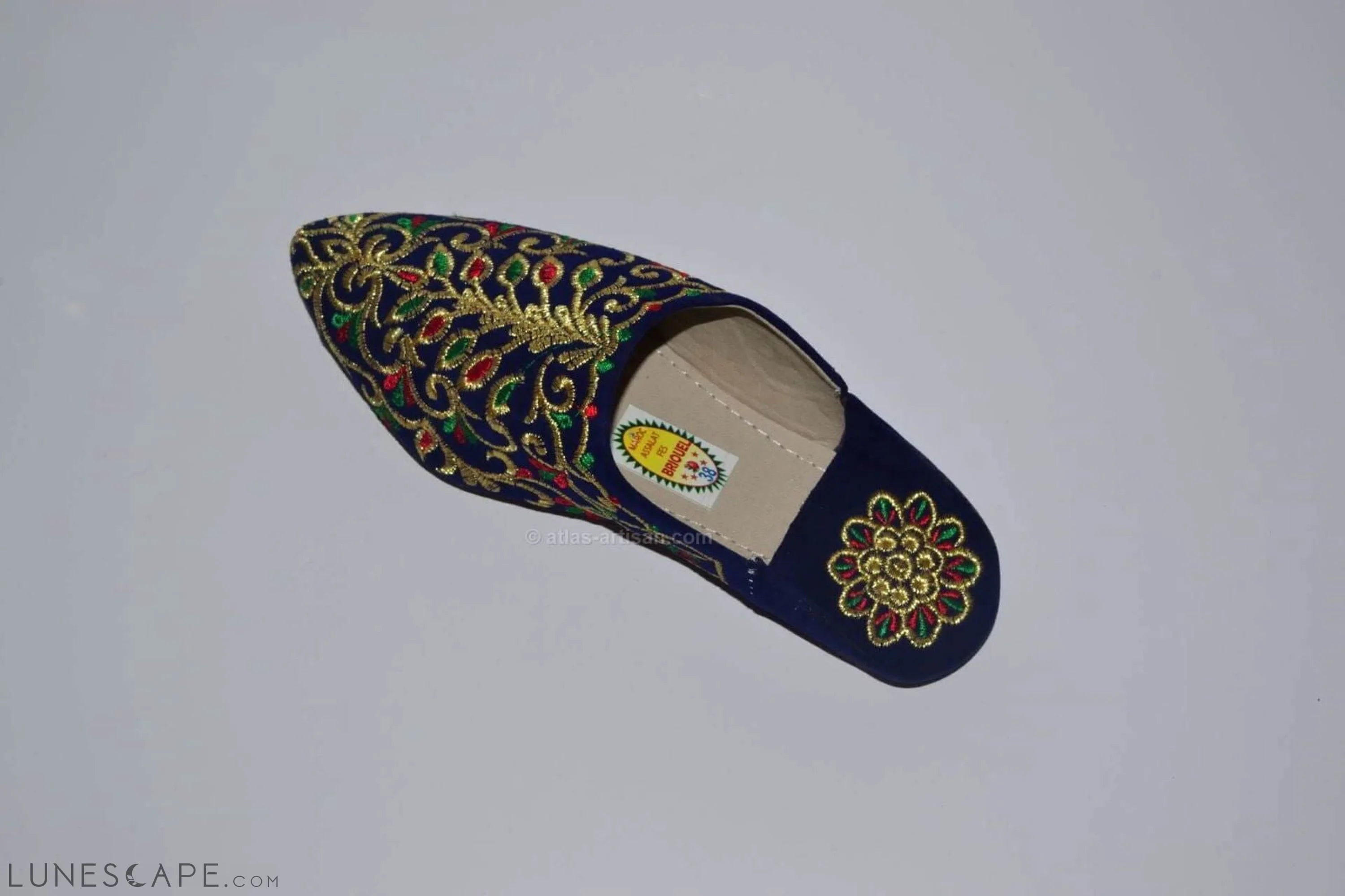 Babouches Fassi Slip-On Mule Sandal Slipper Handmade Velvet LUNESCAPE