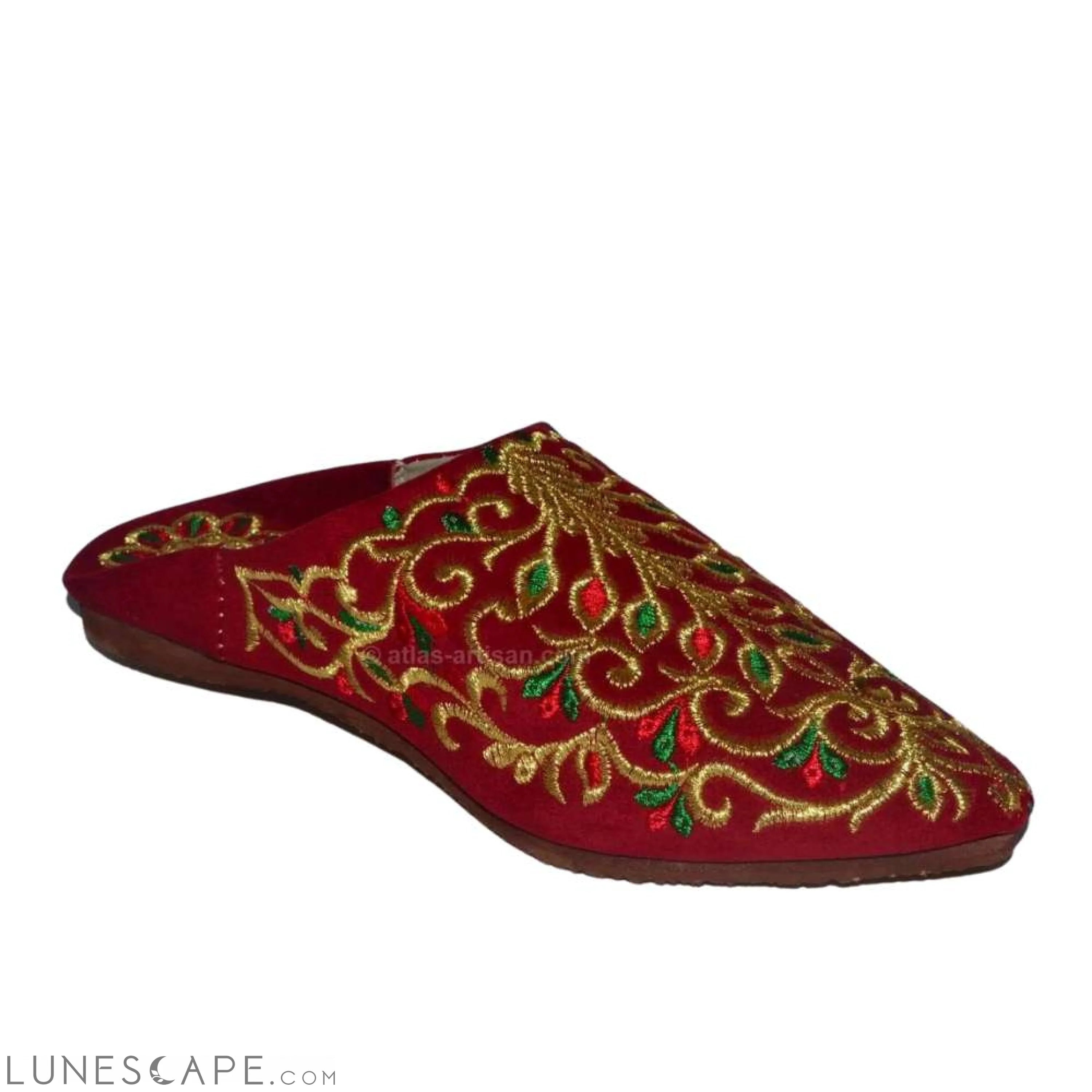 Babouches Fassi Slip-On Mule Sandal Slipper Handmade Velvet LUNESCAPE