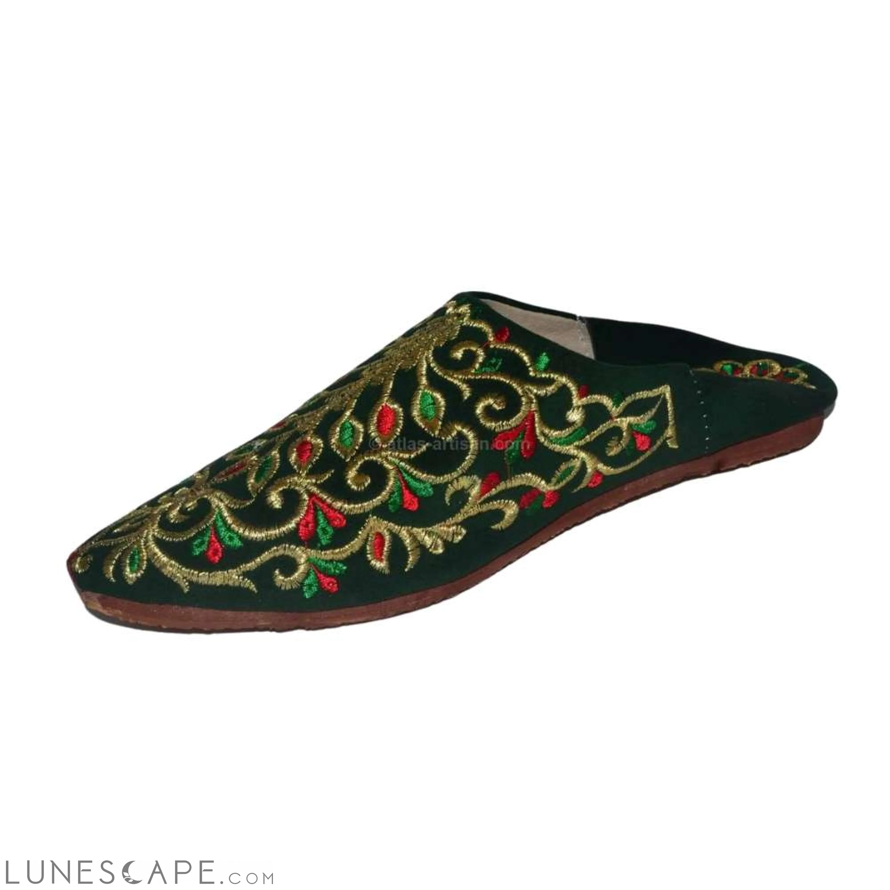 Babouches Fassi Slip-On Mule Sandal Slipper Handmade Velvet LUNESCAPE