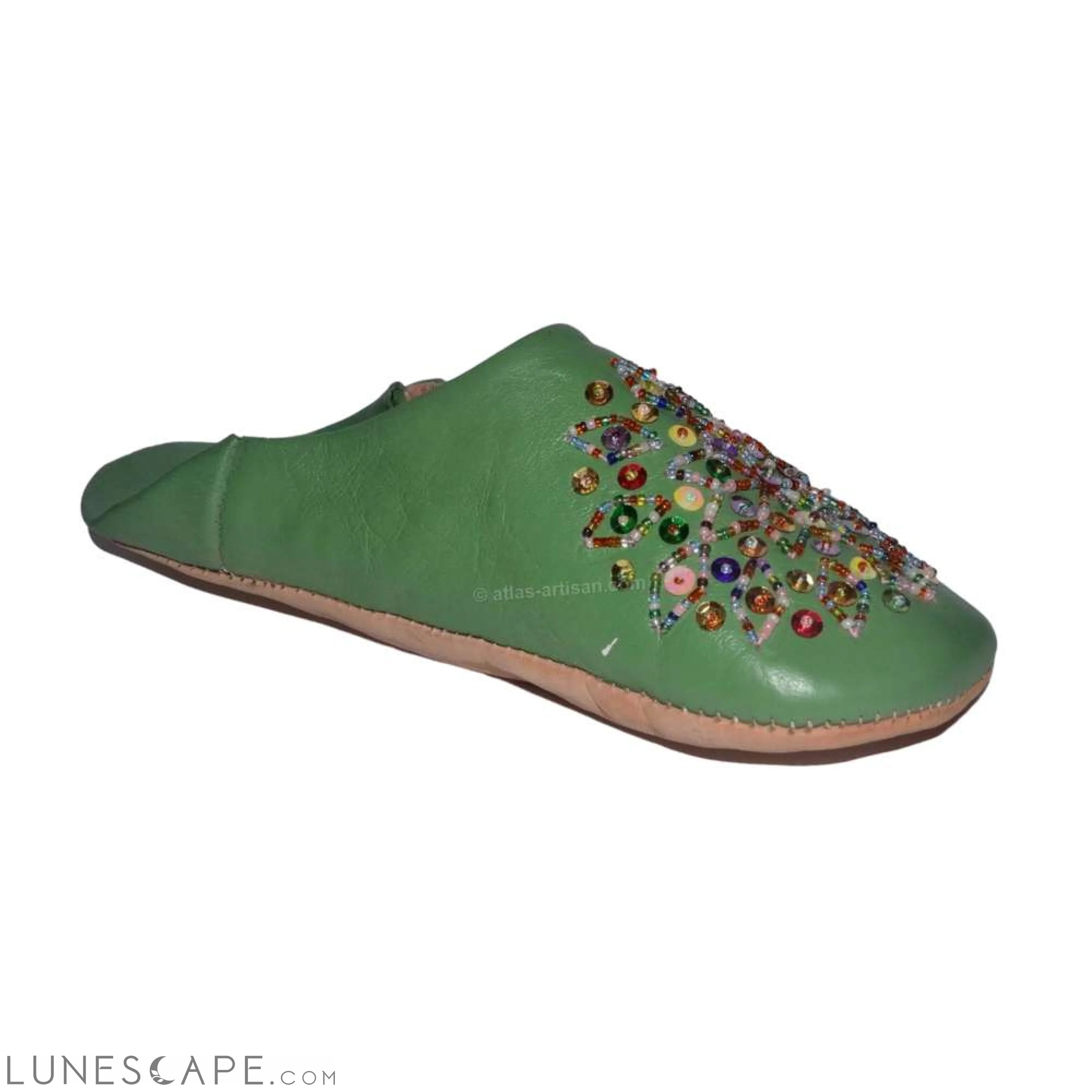 Babouches Rahba Beaded Sequin Soft Bottom House Slippers Women LUNESCAPE