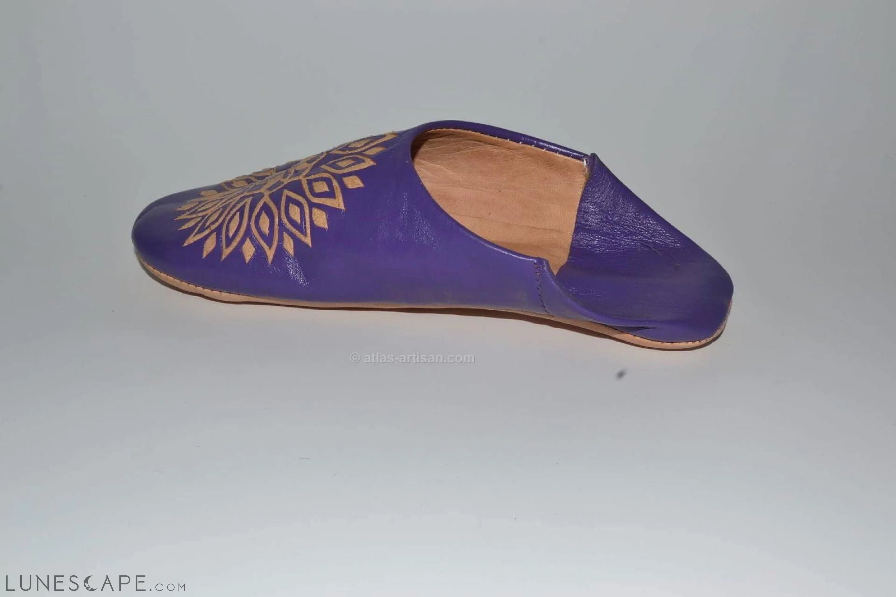 Babouches Smarin  Slip-On Mule Sandal Slipper Handmade Morocco Leather LUNESCAPE