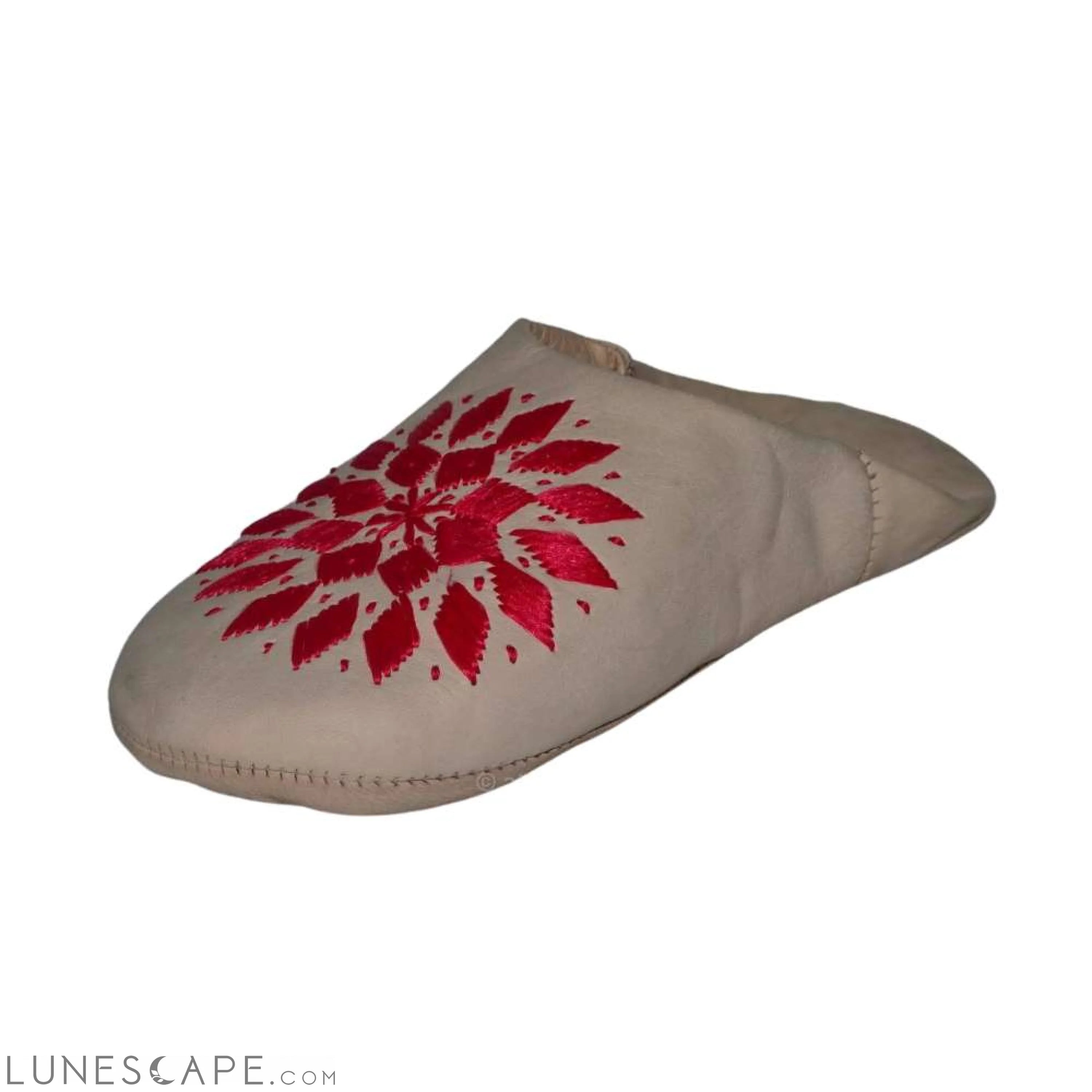 Babouches Souk Handmade Embroidered Leather House Slippers LUNESCAPE