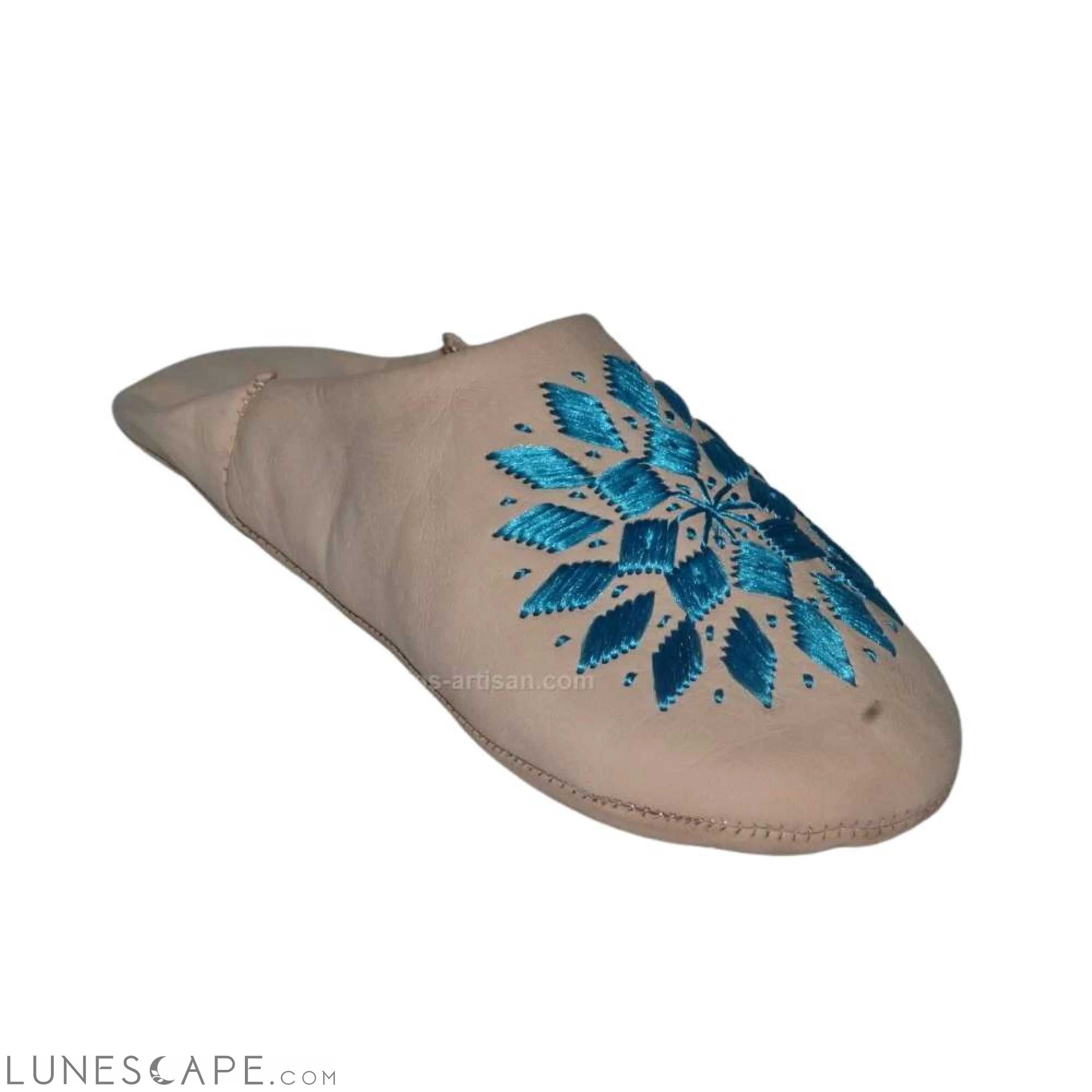 Babouches Souk Handmade Embroidered Leather House Slippers LUNESCAPE